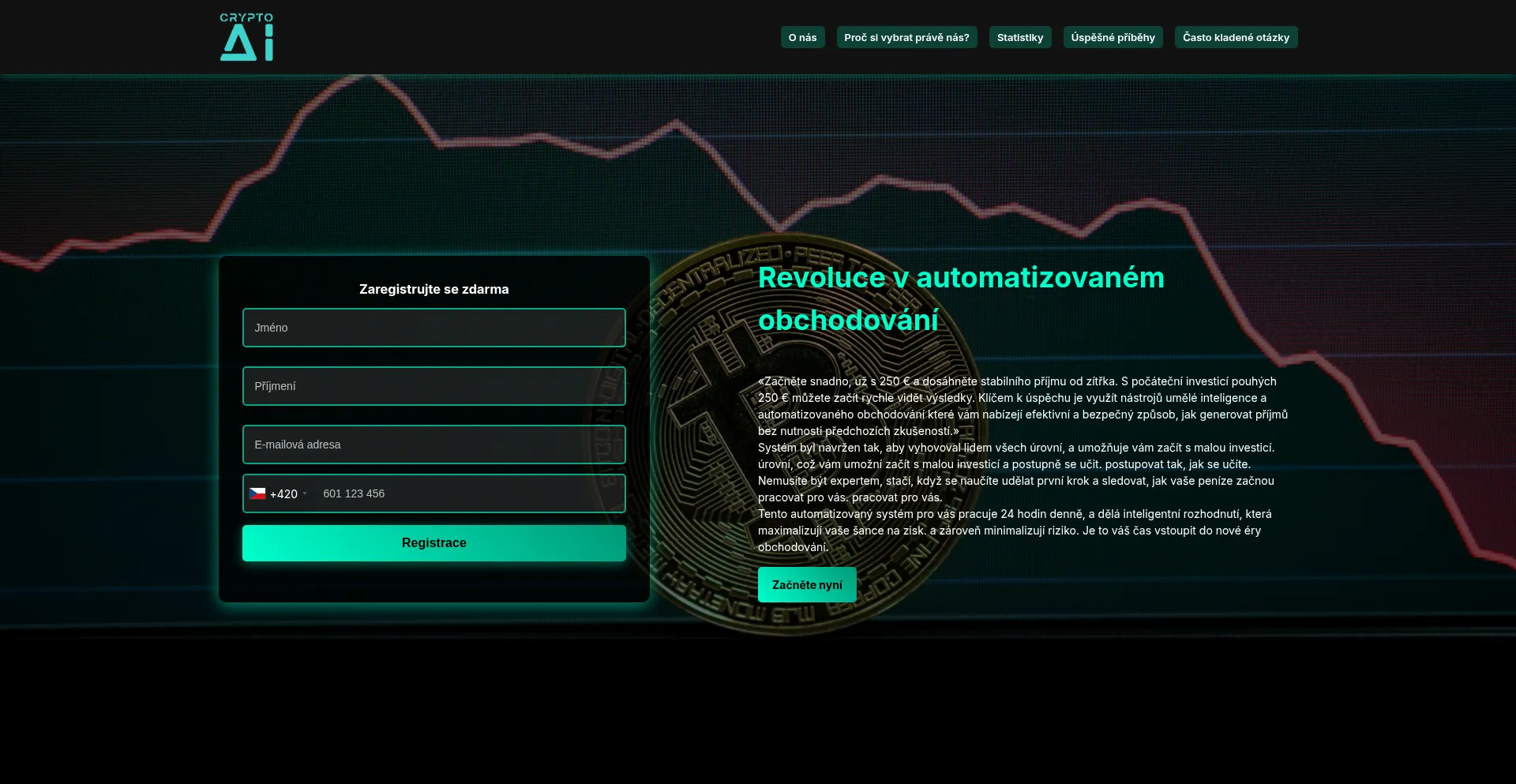 Website screenshot of Crypto-ai-czres.com