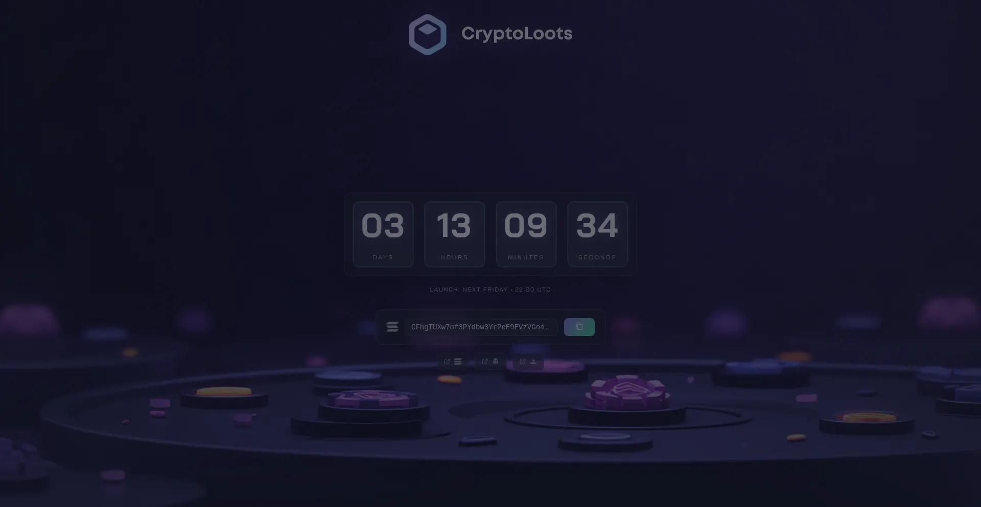 Website screenshot of Cryptoloots.io