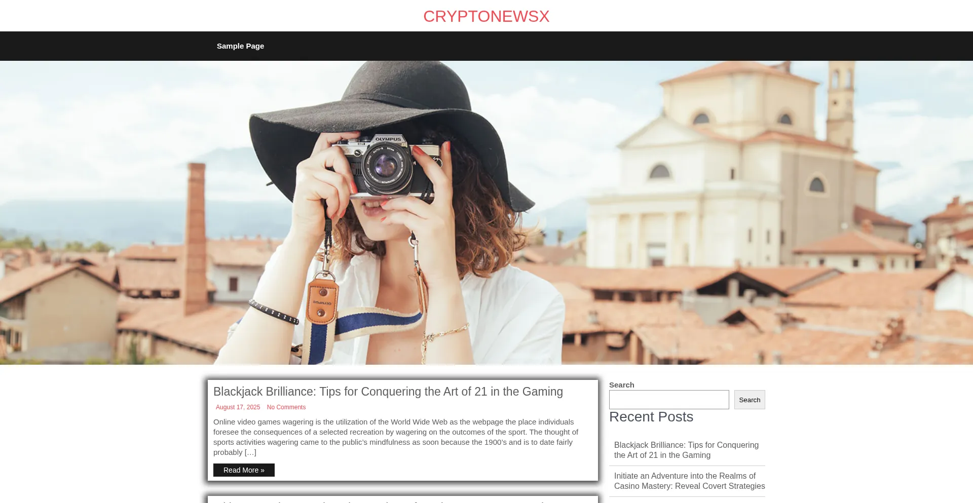 Website screenshot of Cryptonewsx.biz