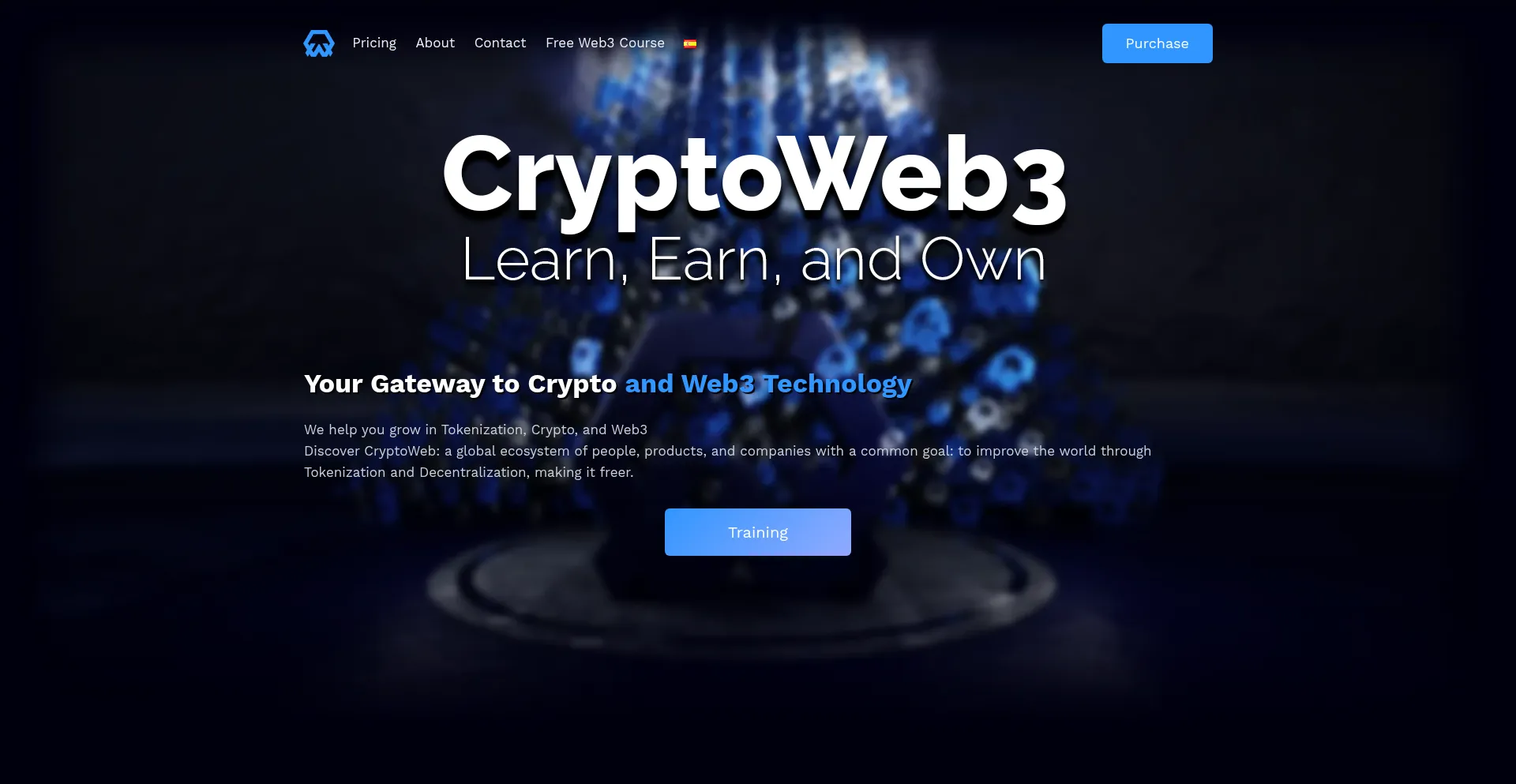 Website screenshot of Cryptoweb3.co