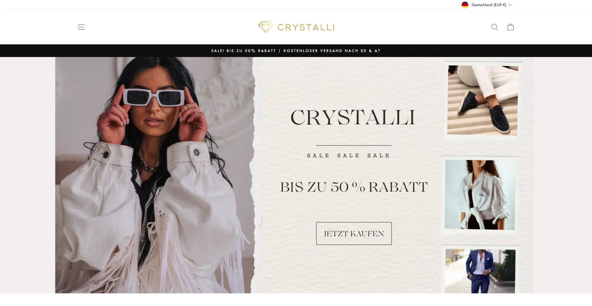 Website screenshot of Crystalli.de