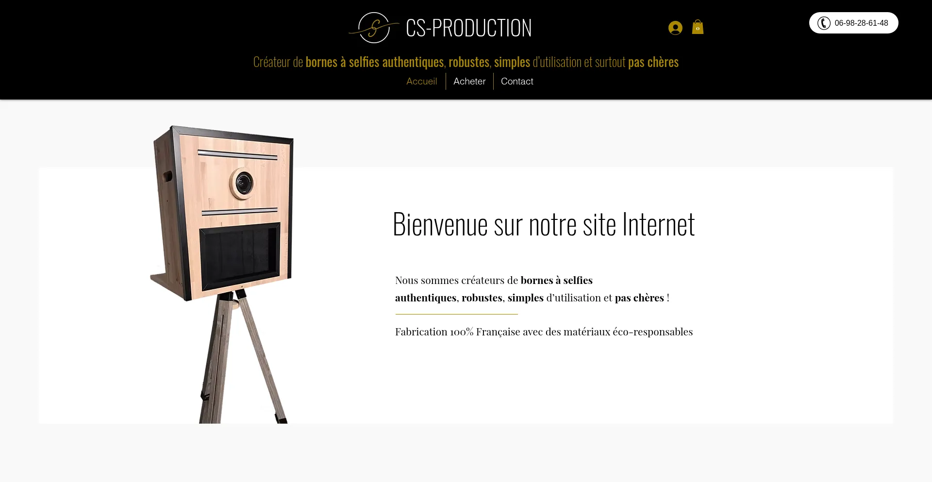 Website screenshot of Cs-production.com
