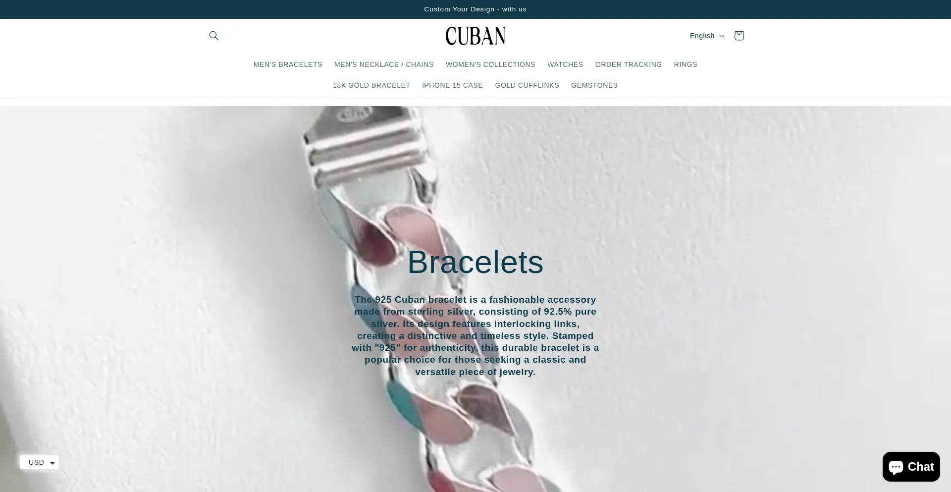 Cubanbracelets.com Screenshot
