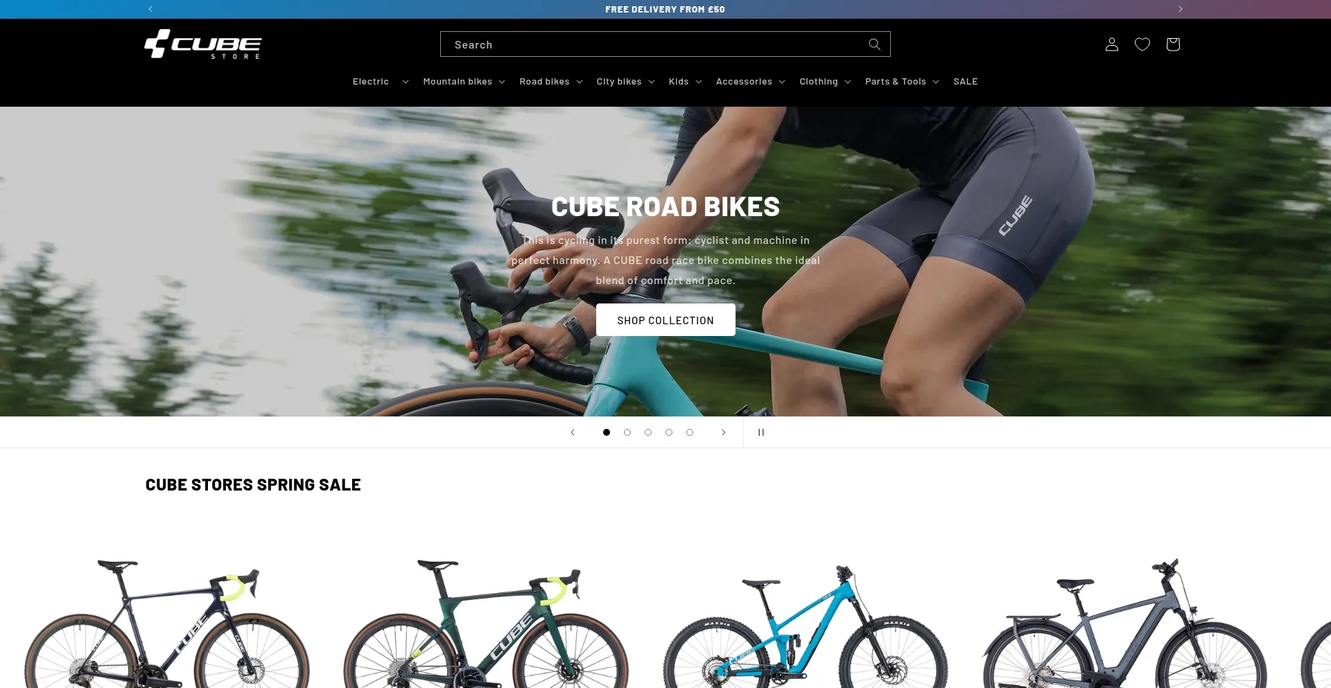 Website screenshot of Cubestores.co.uk