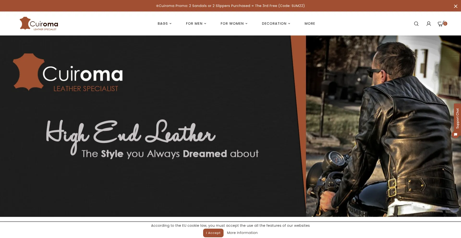 Website screenshot of Cuiroma.com