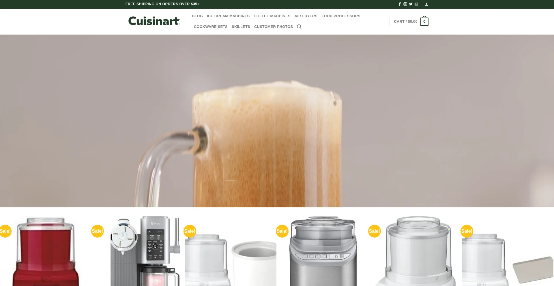 Website screenshot of Cuisinartoutlets.com