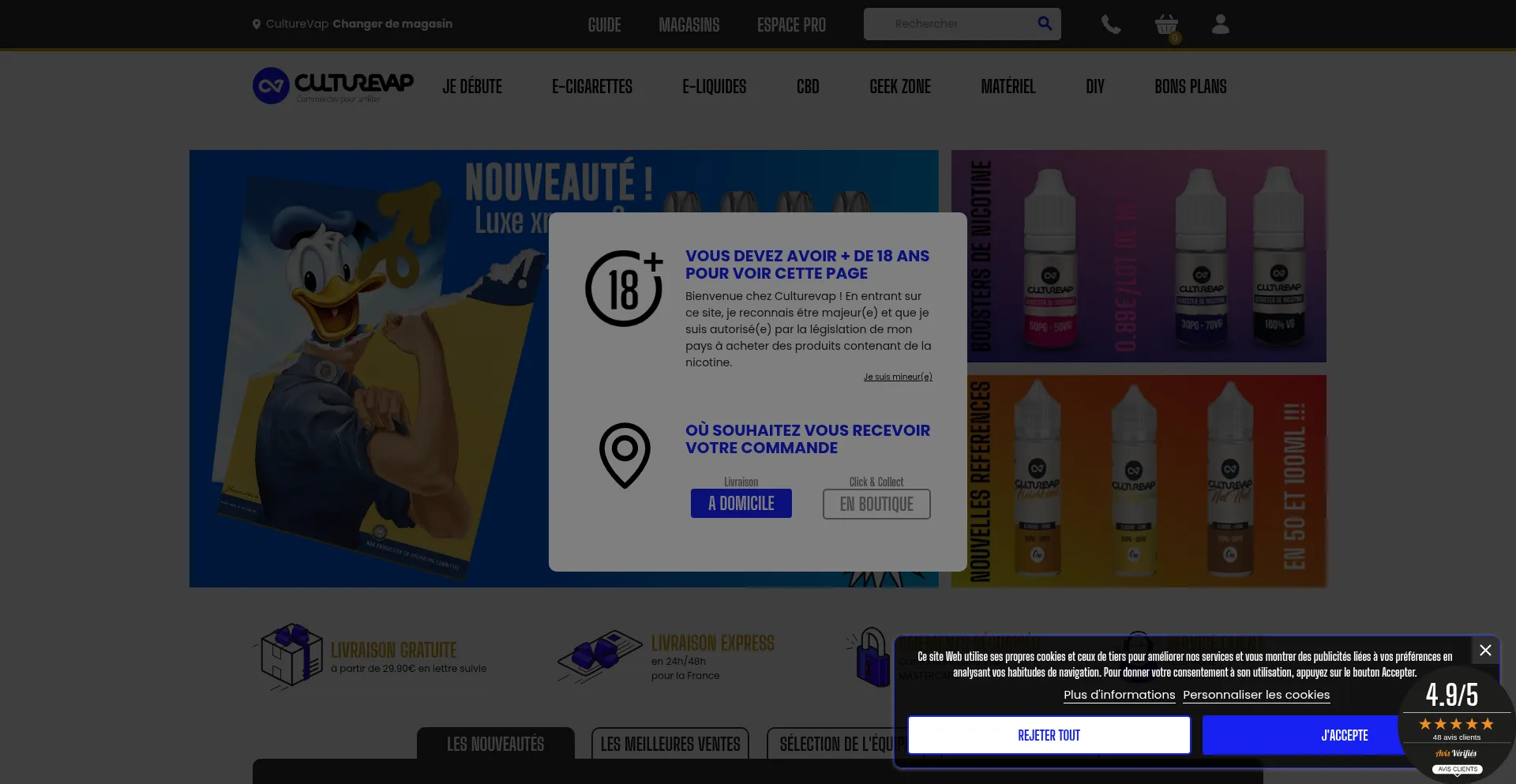 Website screenshot of Culturevap.fr