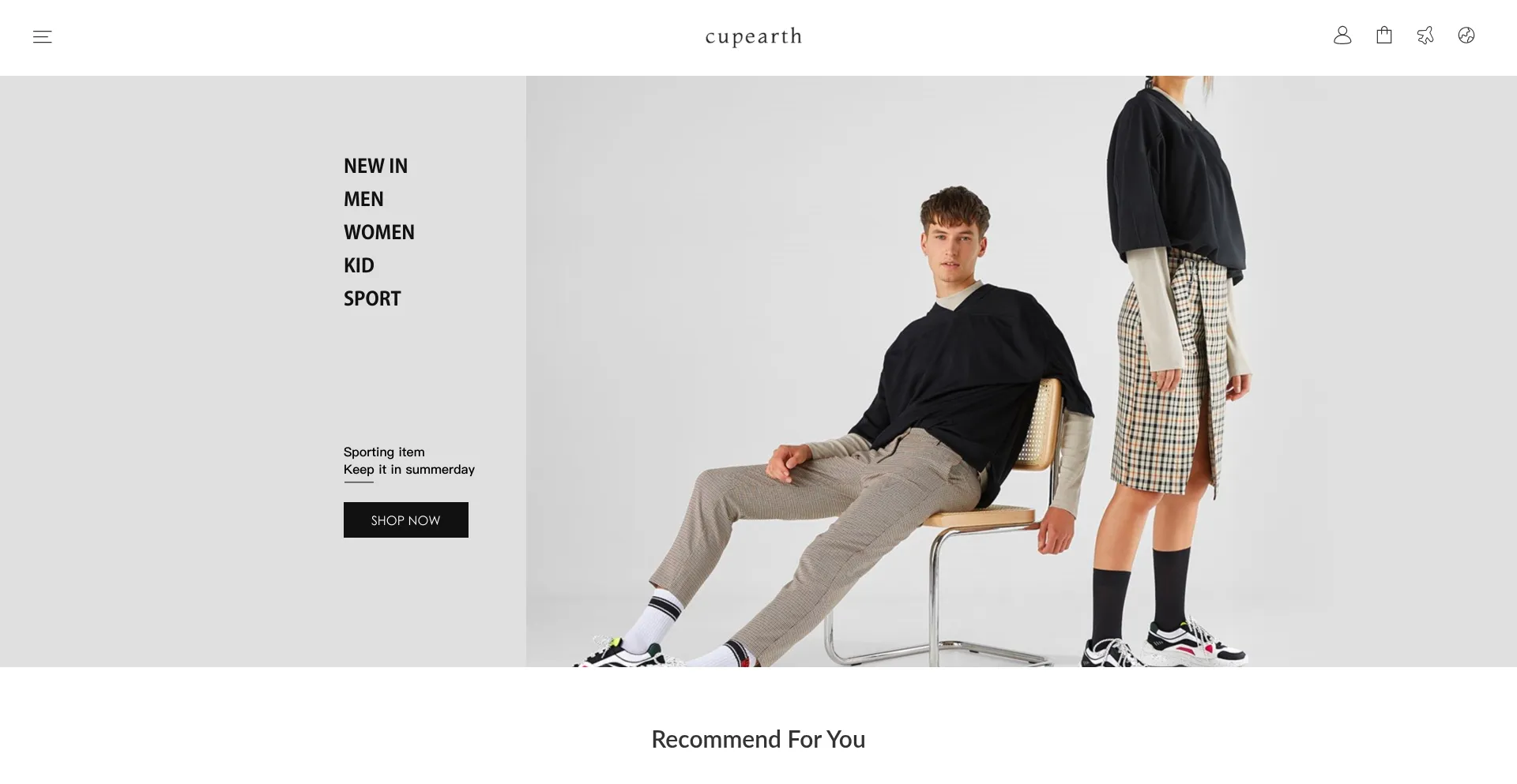 Website screenshot of Cupearth.com