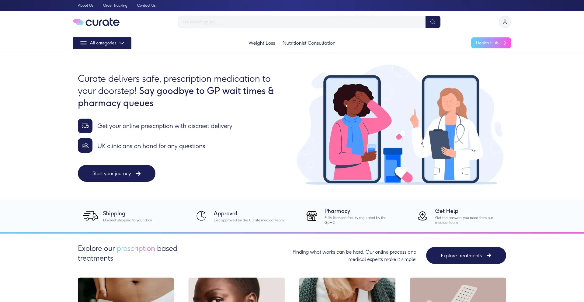 ¿És Seguro y Confiable Curatehealth.co.uk?