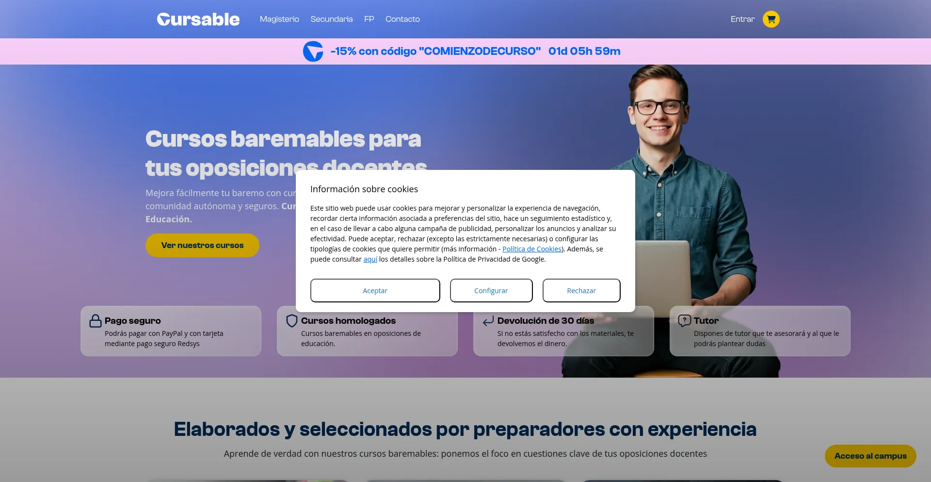¿És Seguro y Confiable Cursable.es?