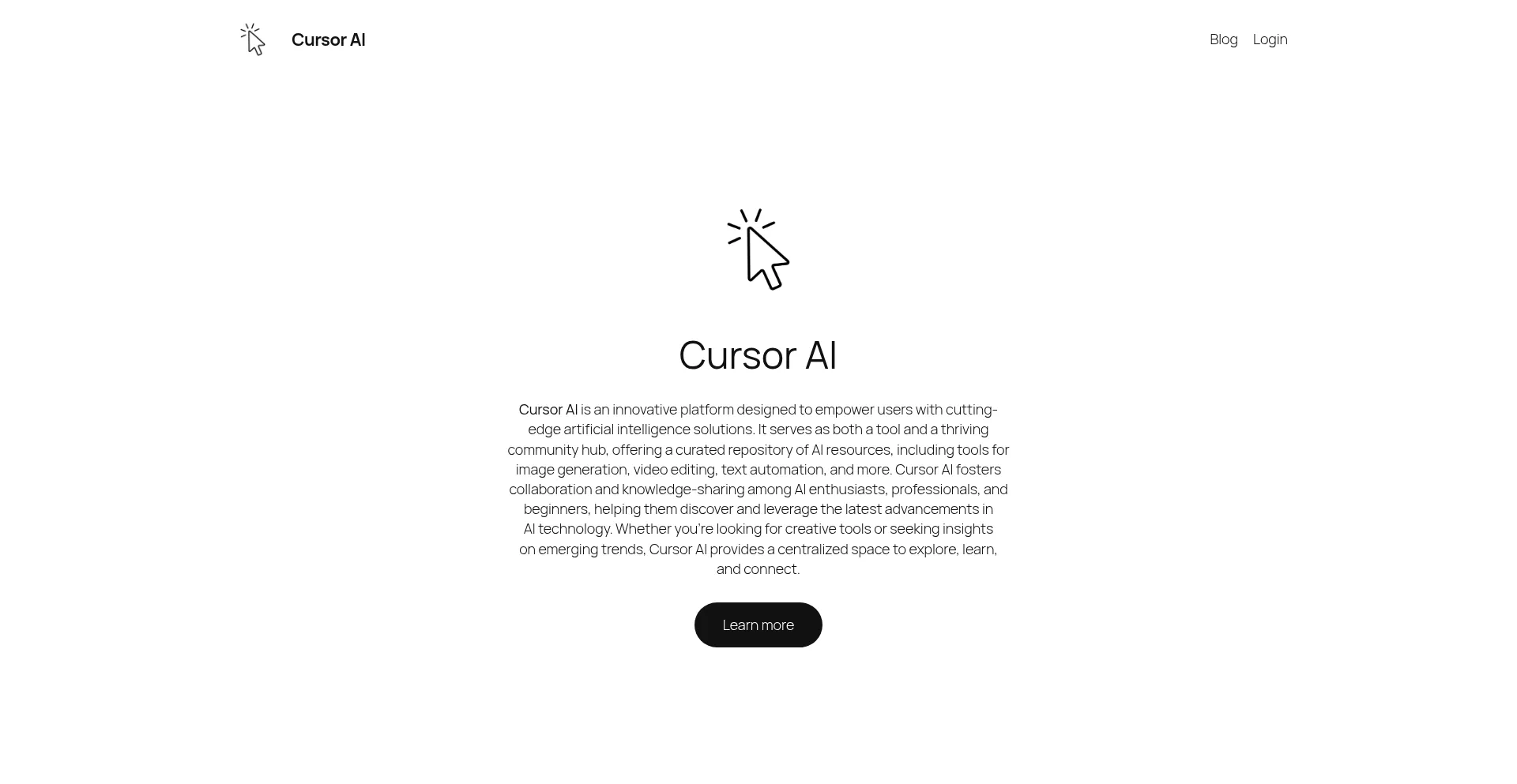 Website screenshot of Cursor-ai.io