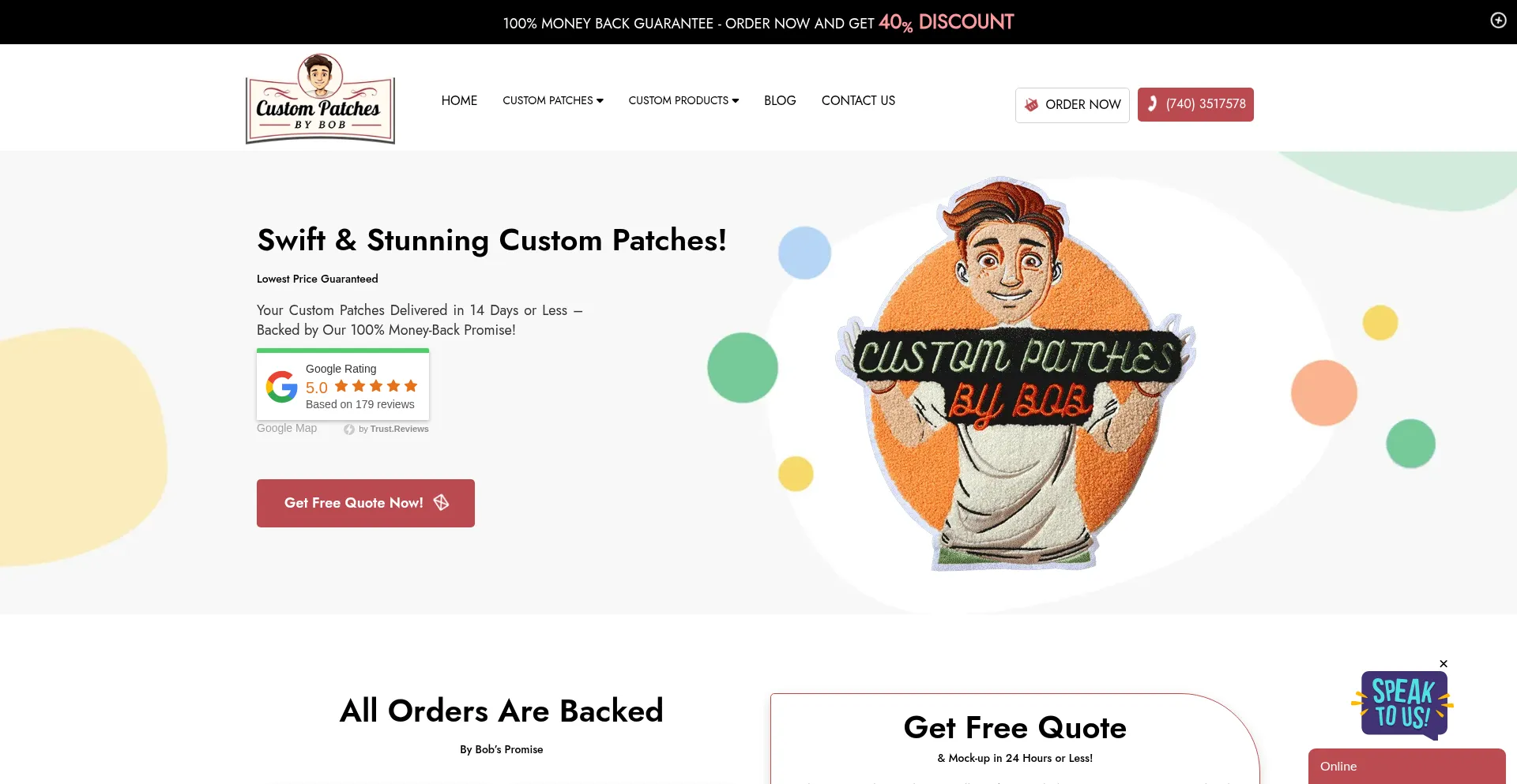 ¿És Seguro y Confiable Custompatchesbybob.com?