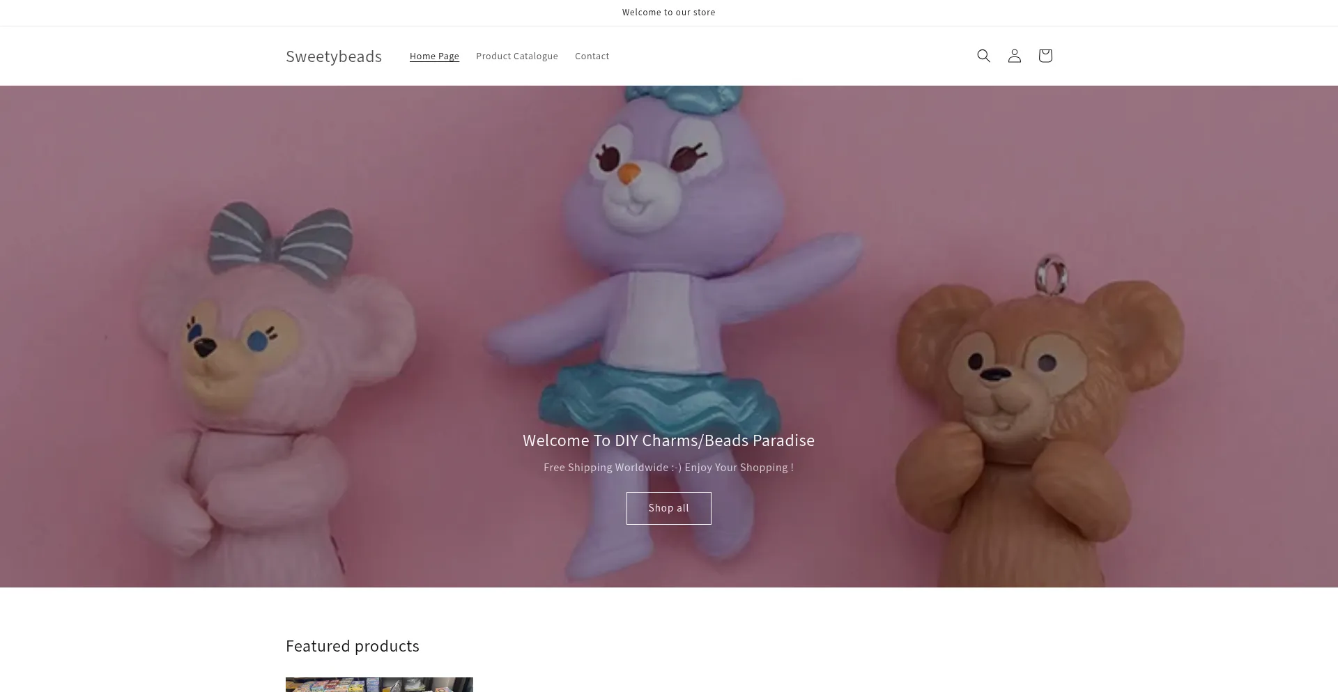 Website screenshot of Cuteblindbox.com