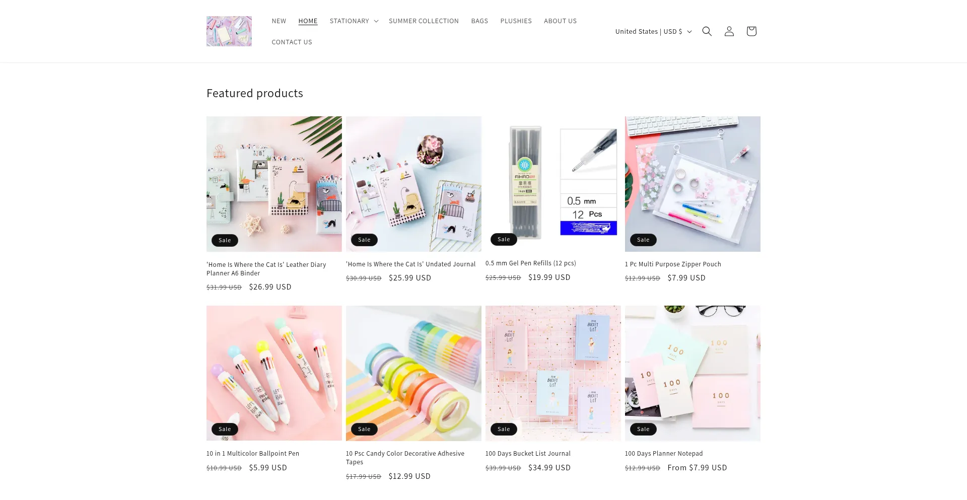 Website screenshot of Cutsyworld.com