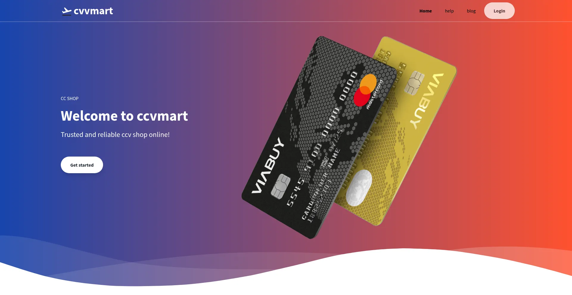 Website screenshot of Cvvmart.com