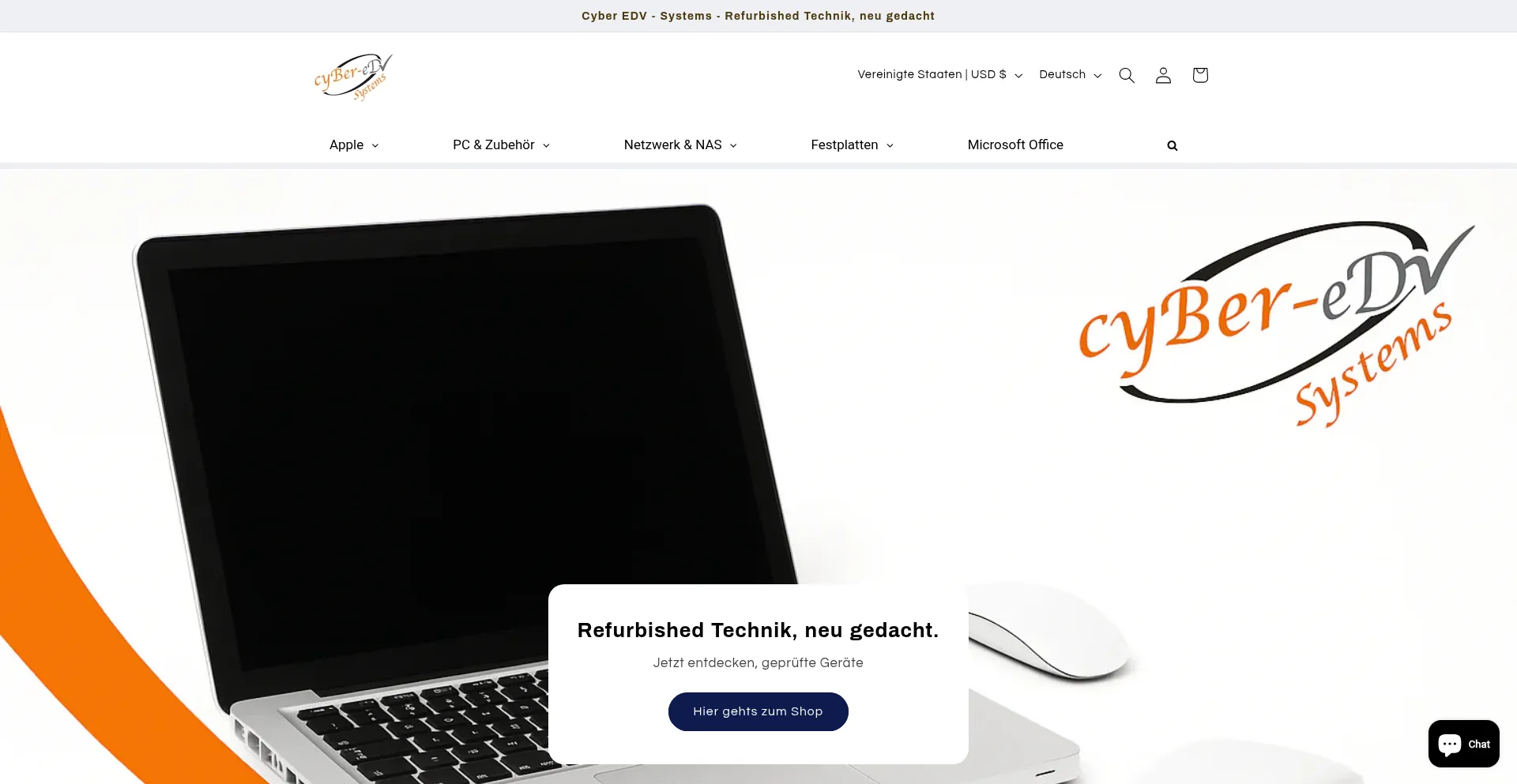 Website screenshot of Cyber-sys.de