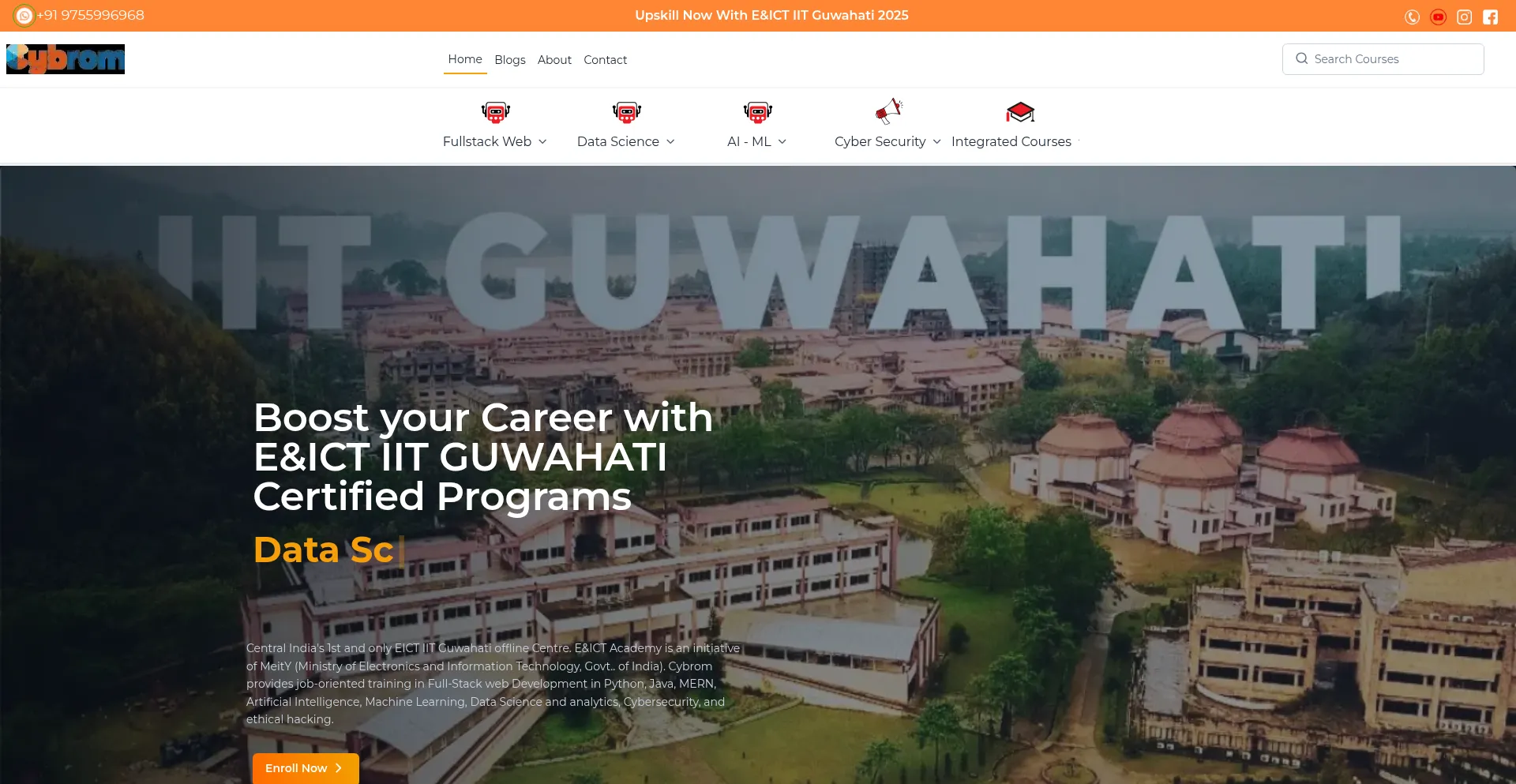 Website screenshot of Cybrom.com