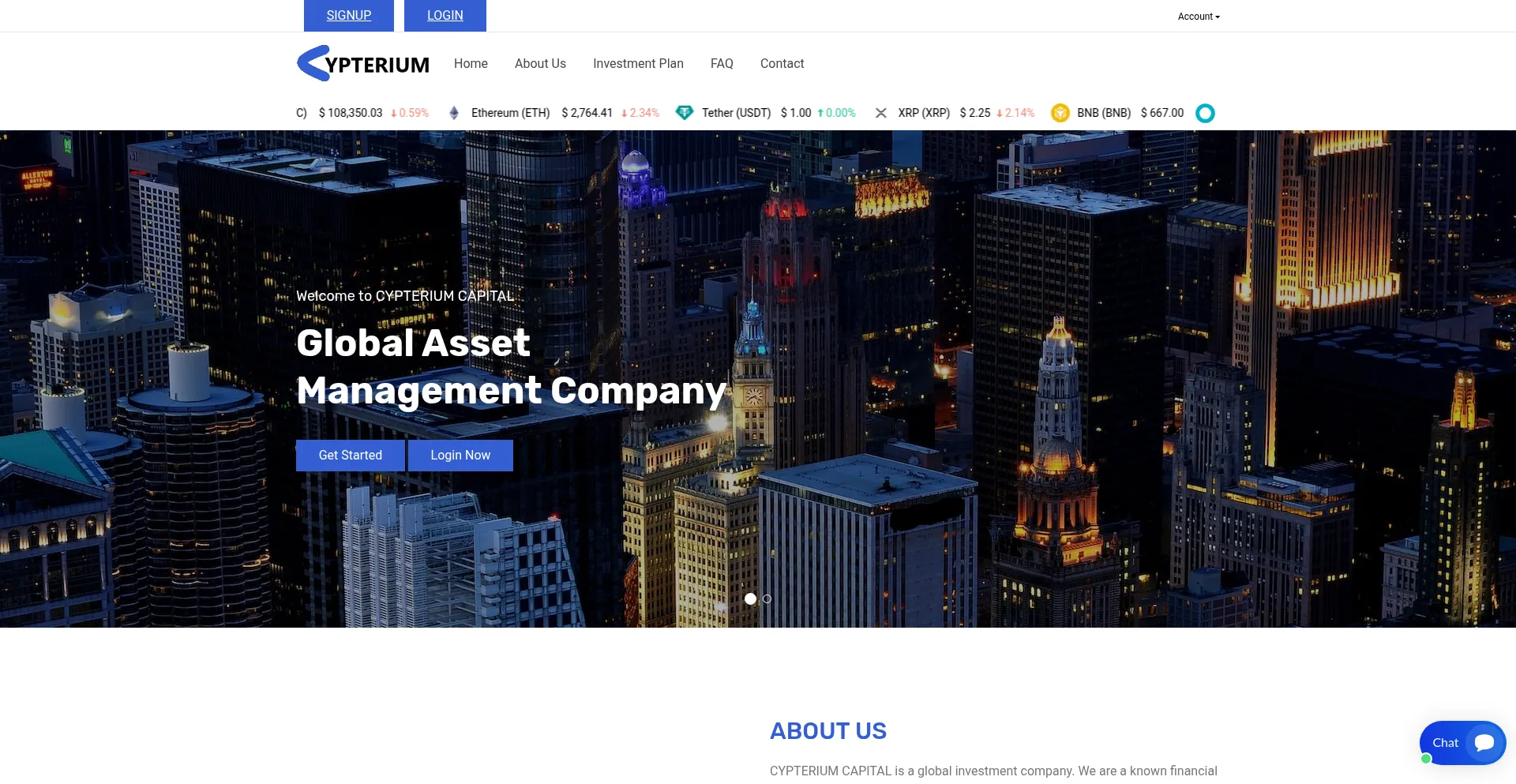 Website screenshot of Cypteriumcapital.com