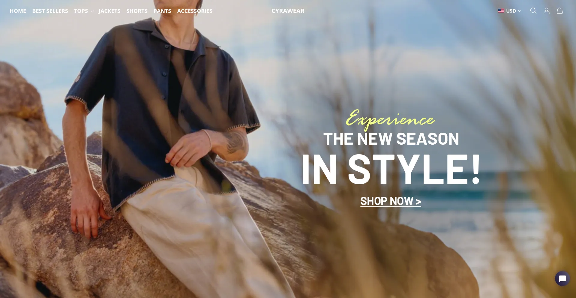 Website screenshot of Cyrawear.com
