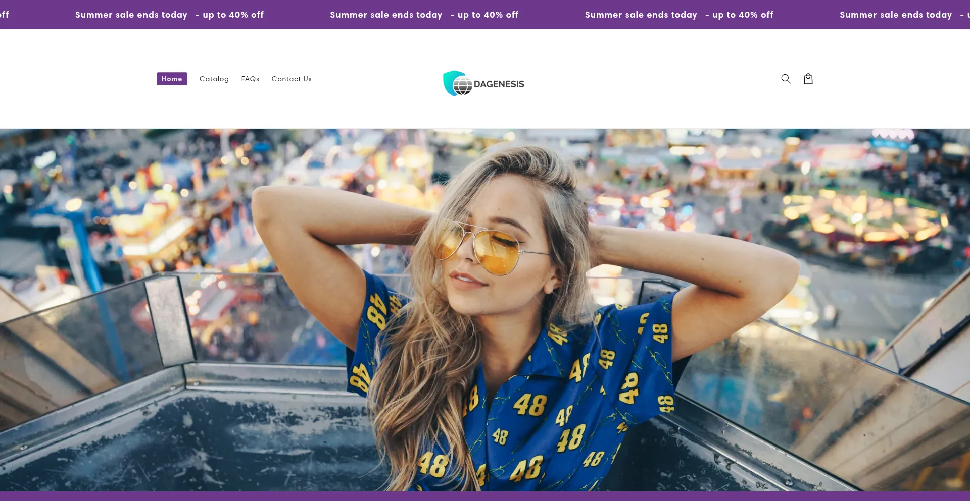 Website screenshot of Dagenesis.com