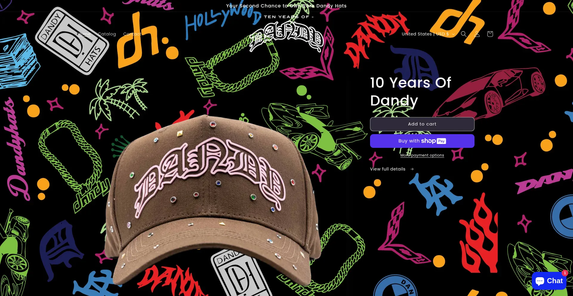 Website screenshot of Dandysecond.store
