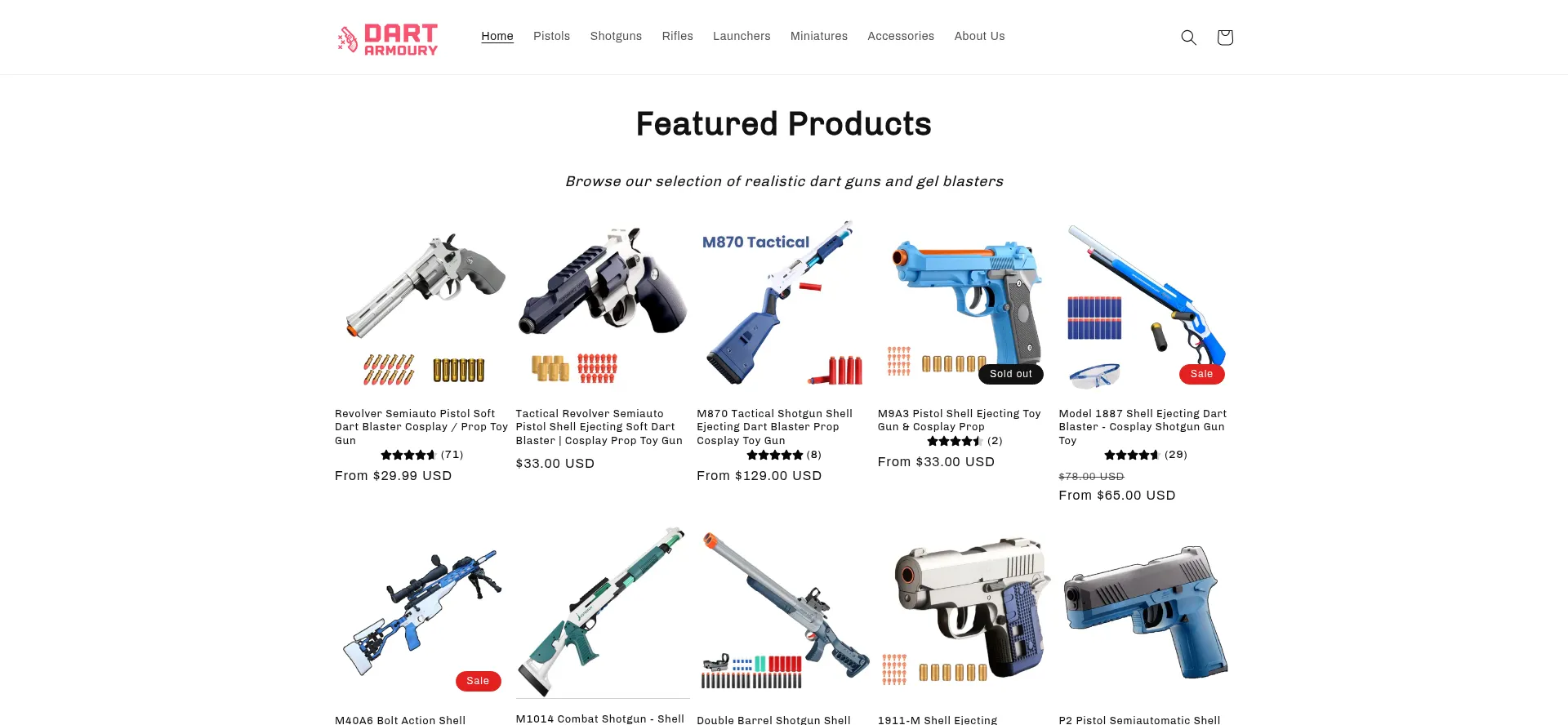 Dartarmoury.com Screenshot