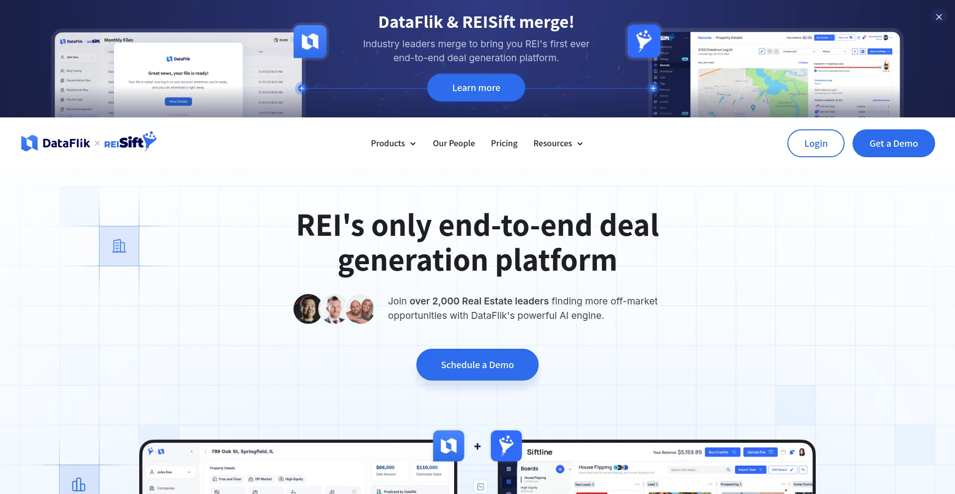 Website screenshot of Dataflik.com