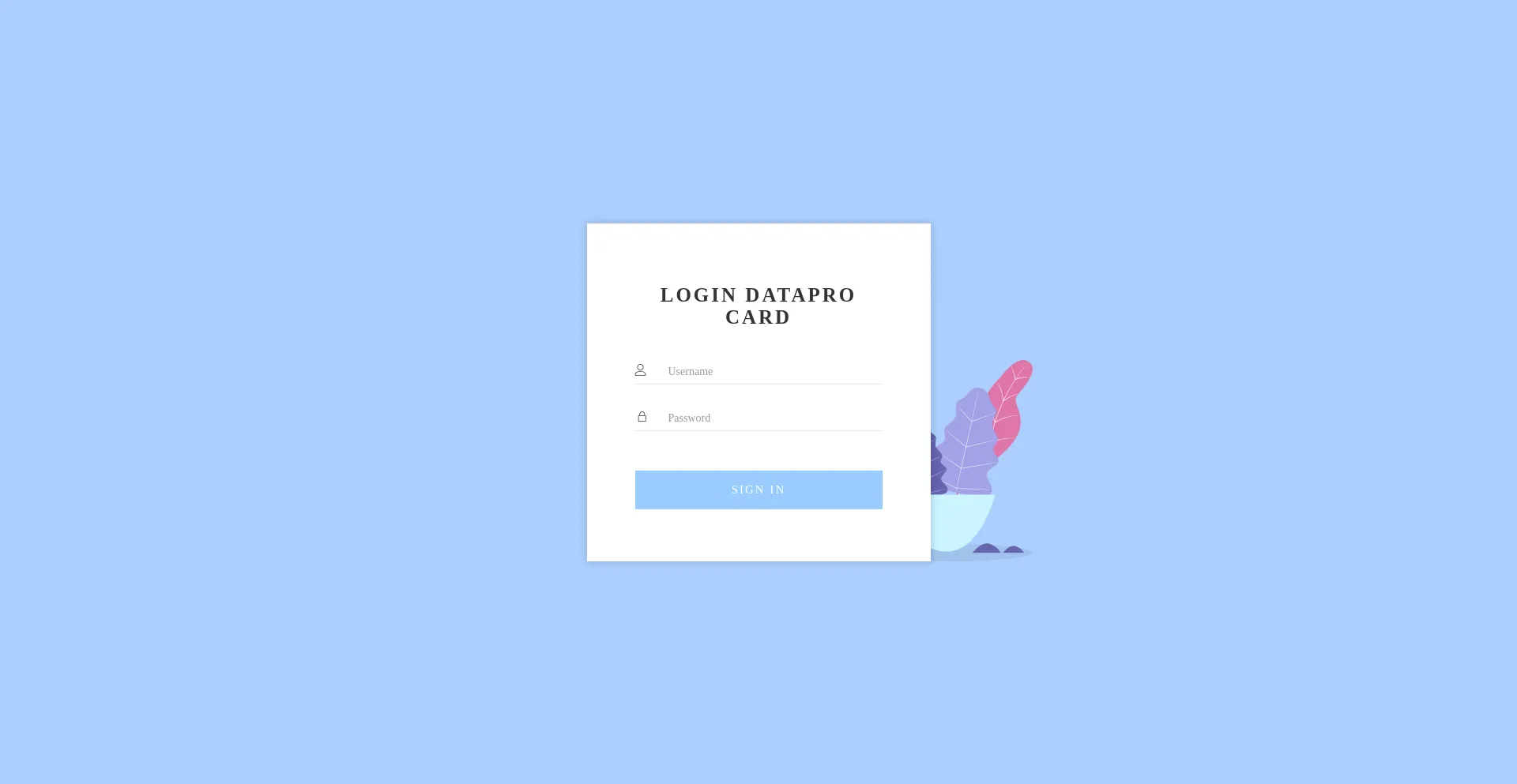 Website screenshot of Dataprocard.biz