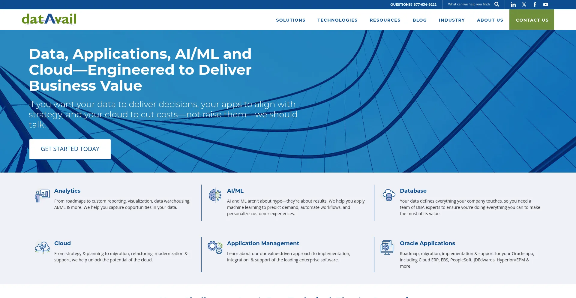 Datavail.com Screenshot