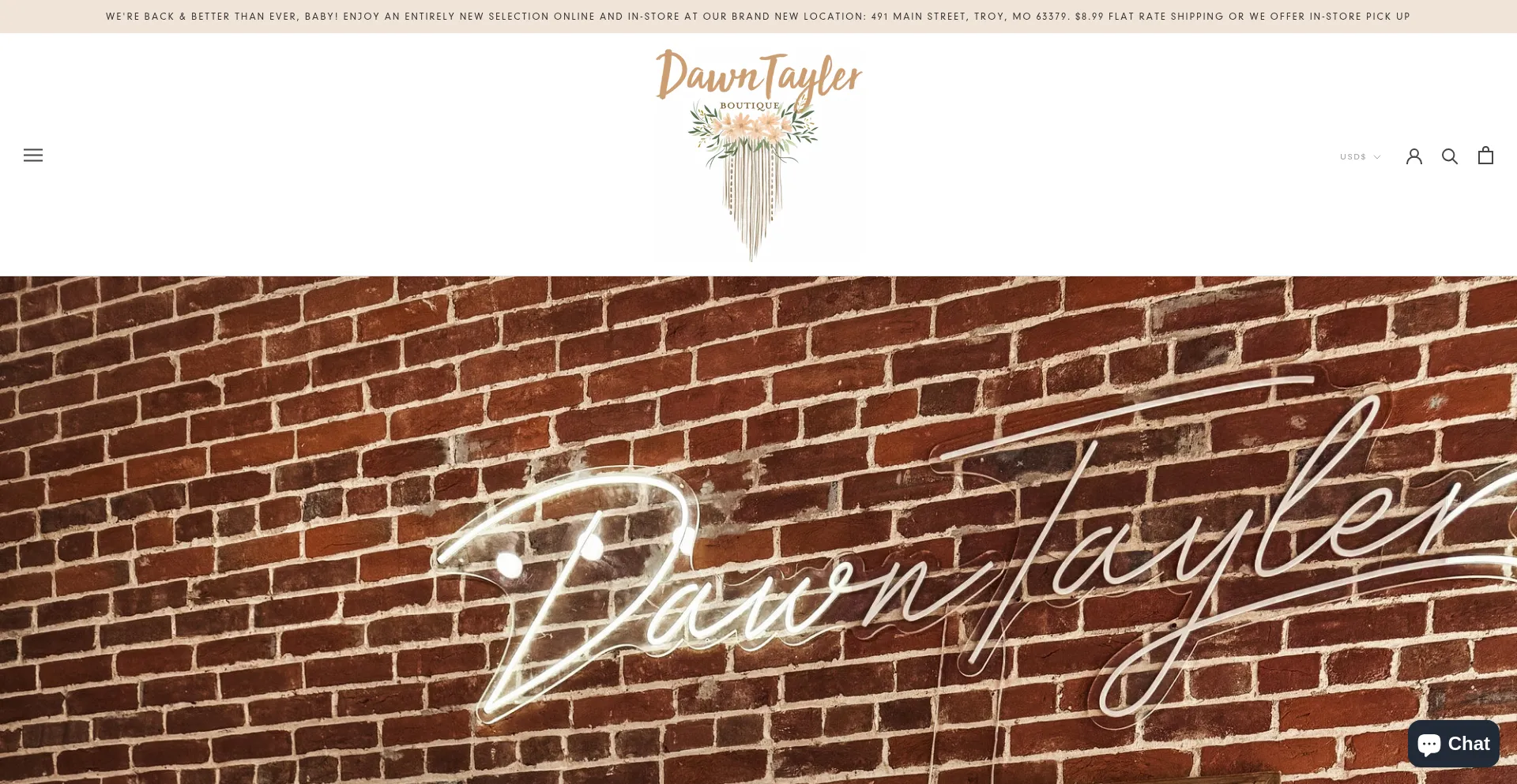 Website screenshot of Dawntayler.com