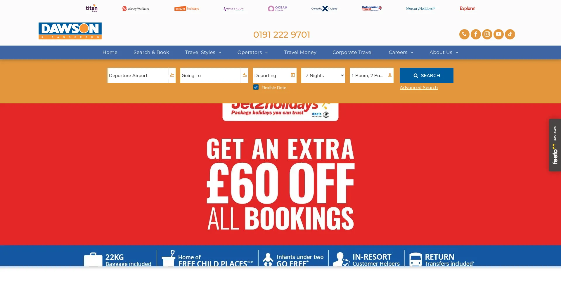 Website screenshot of Dawsonandsanderson.co.uk