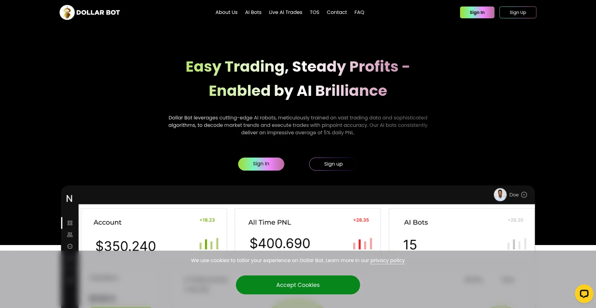 Dbottrading.online Screenshot
