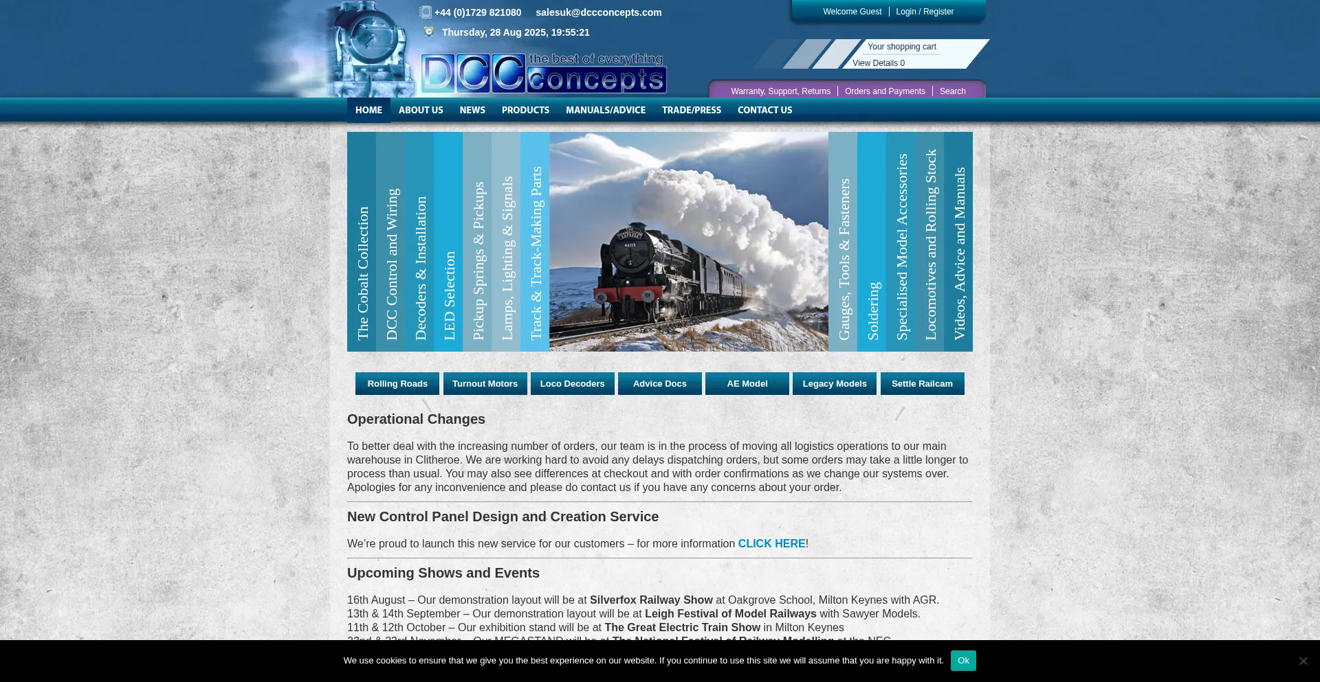 Website screenshot of Dccconcepts.com