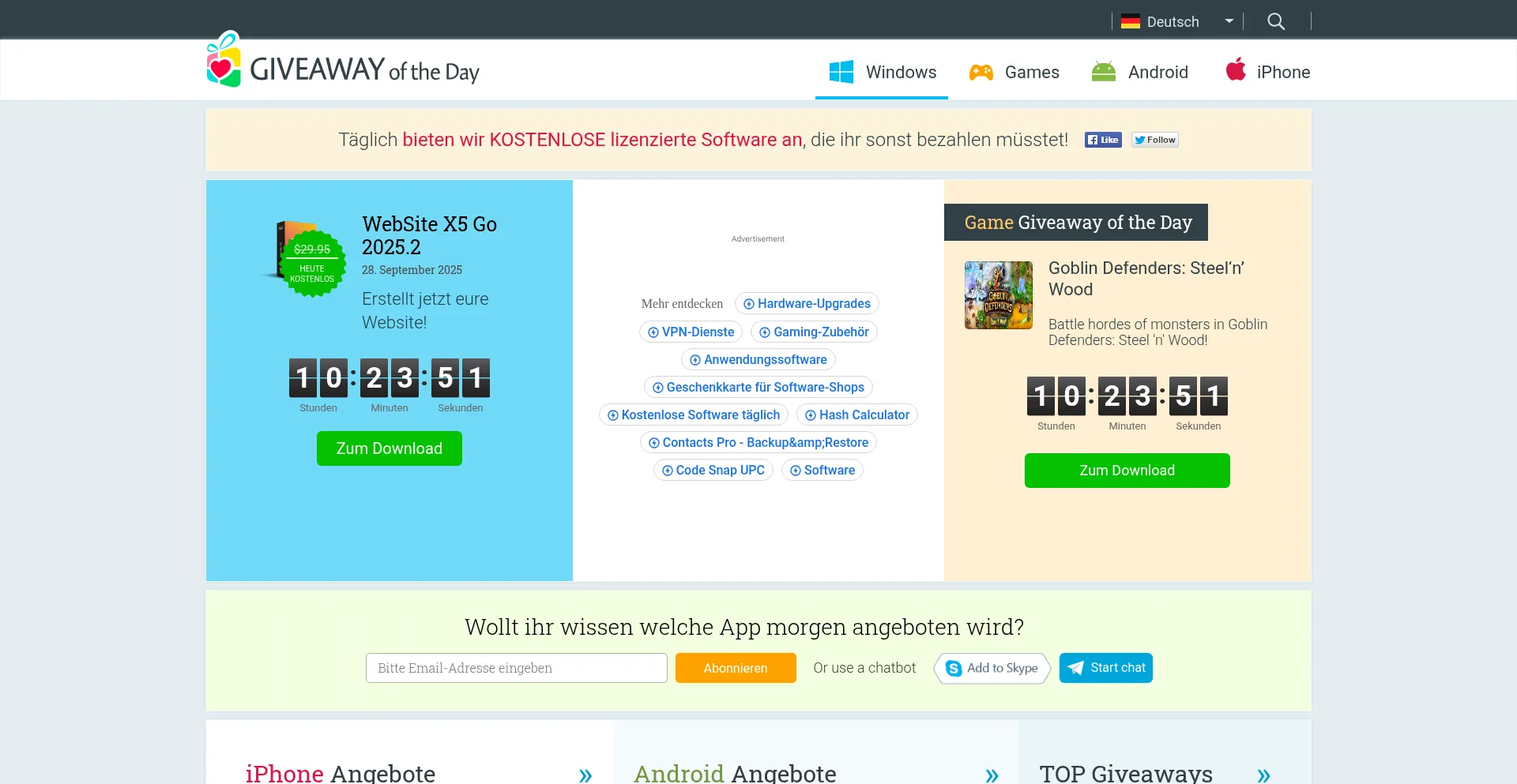 De.giveawayoftheday.com Screenshot