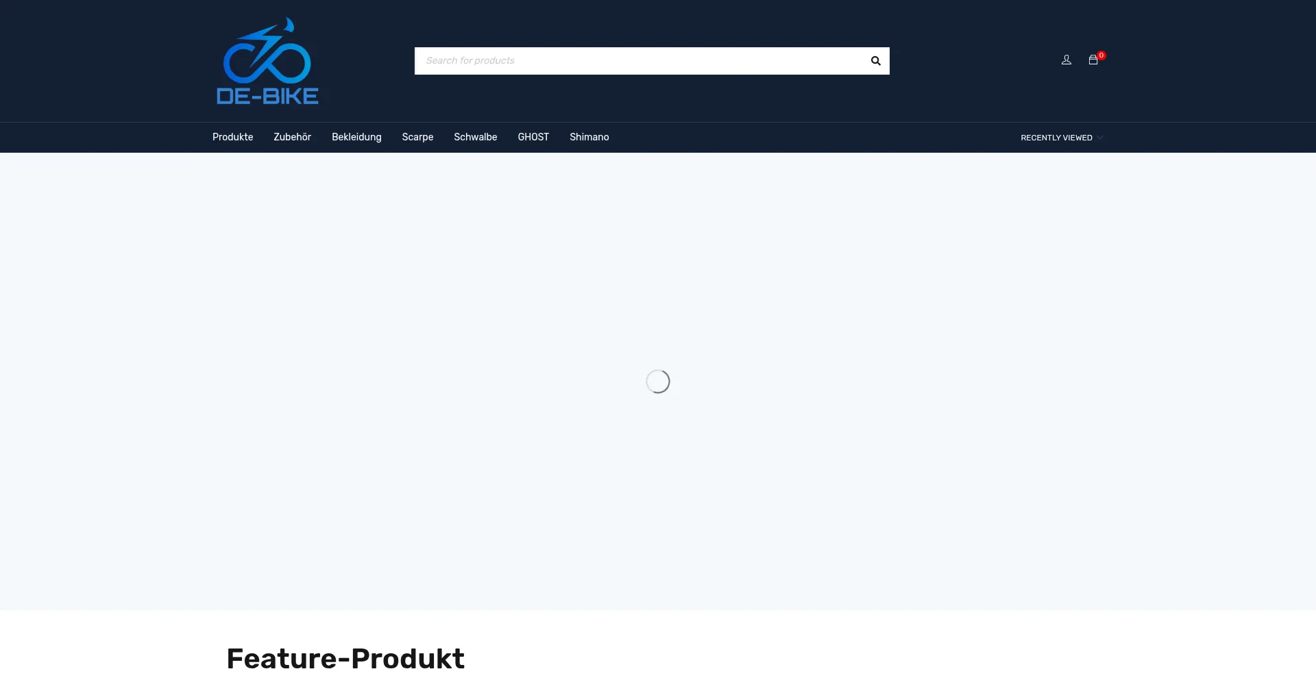 Website screenshot of De-bike.com