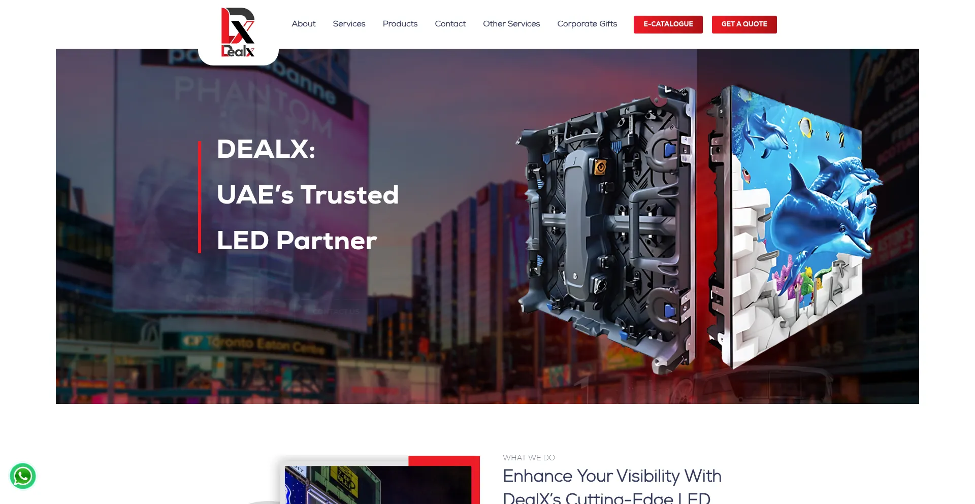 Website screenshot of Dealx-uae.com