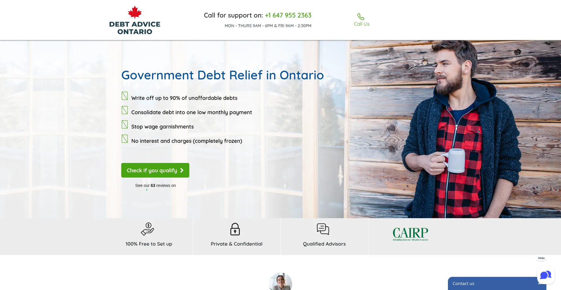 Debtadviceontario.ca Screenshot
