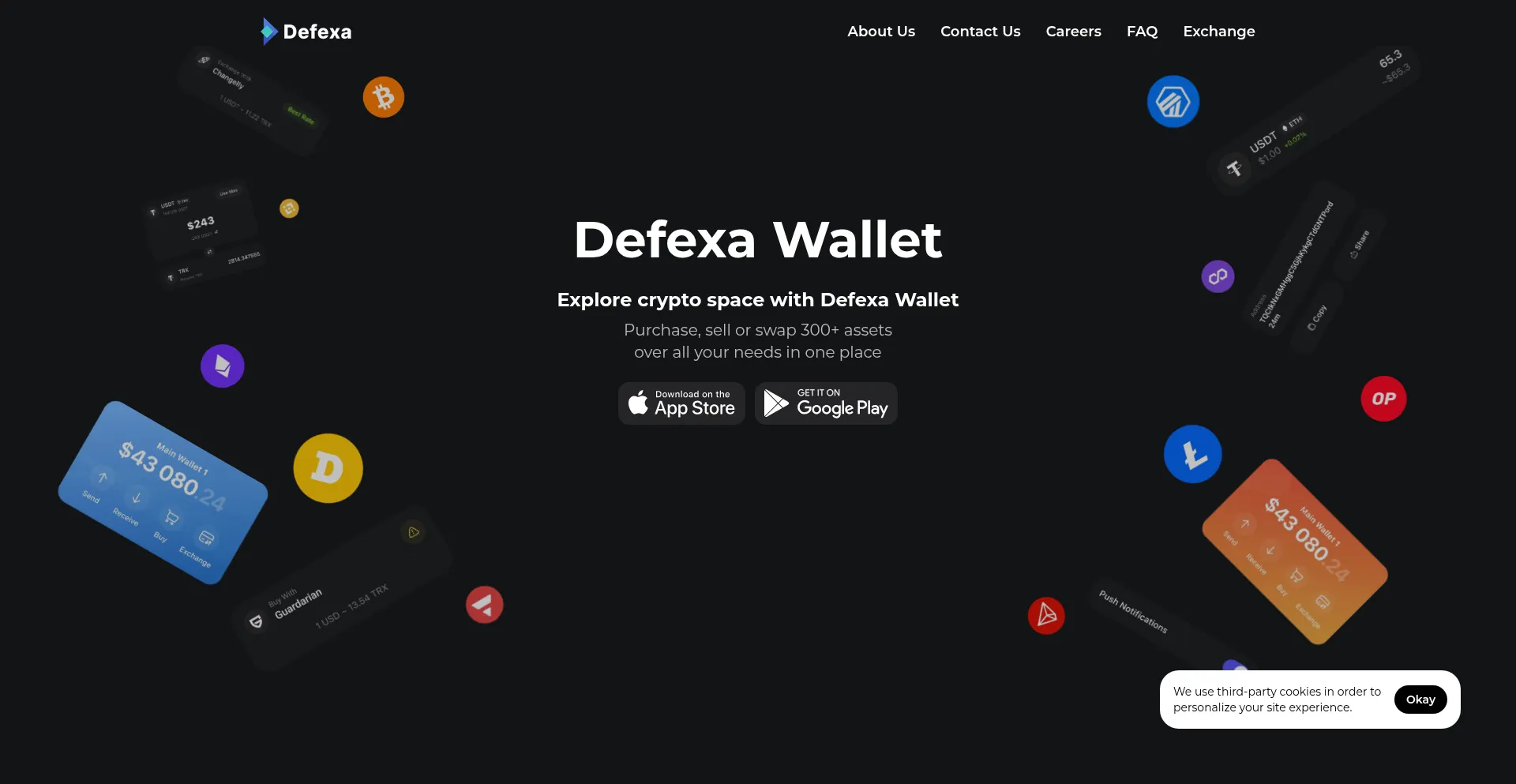 Website screenshot of Defexa.io