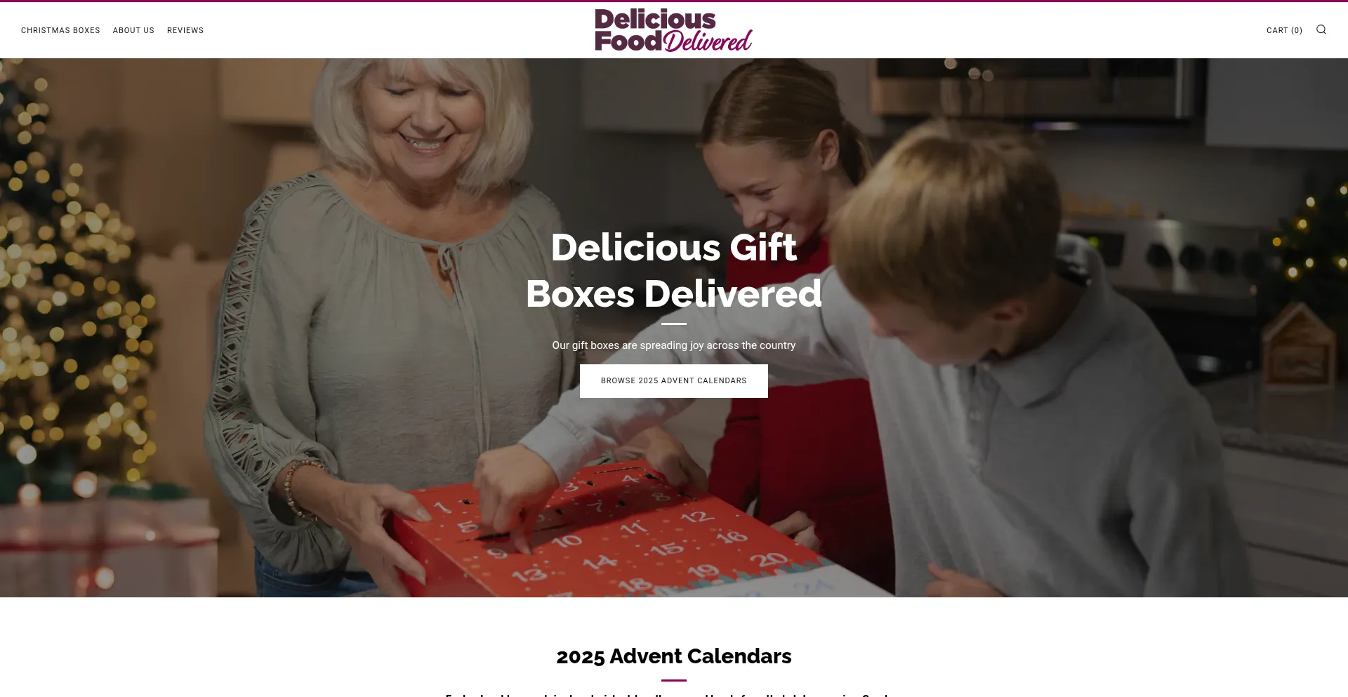 Website screenshot of Deliciousfooddelivered.com