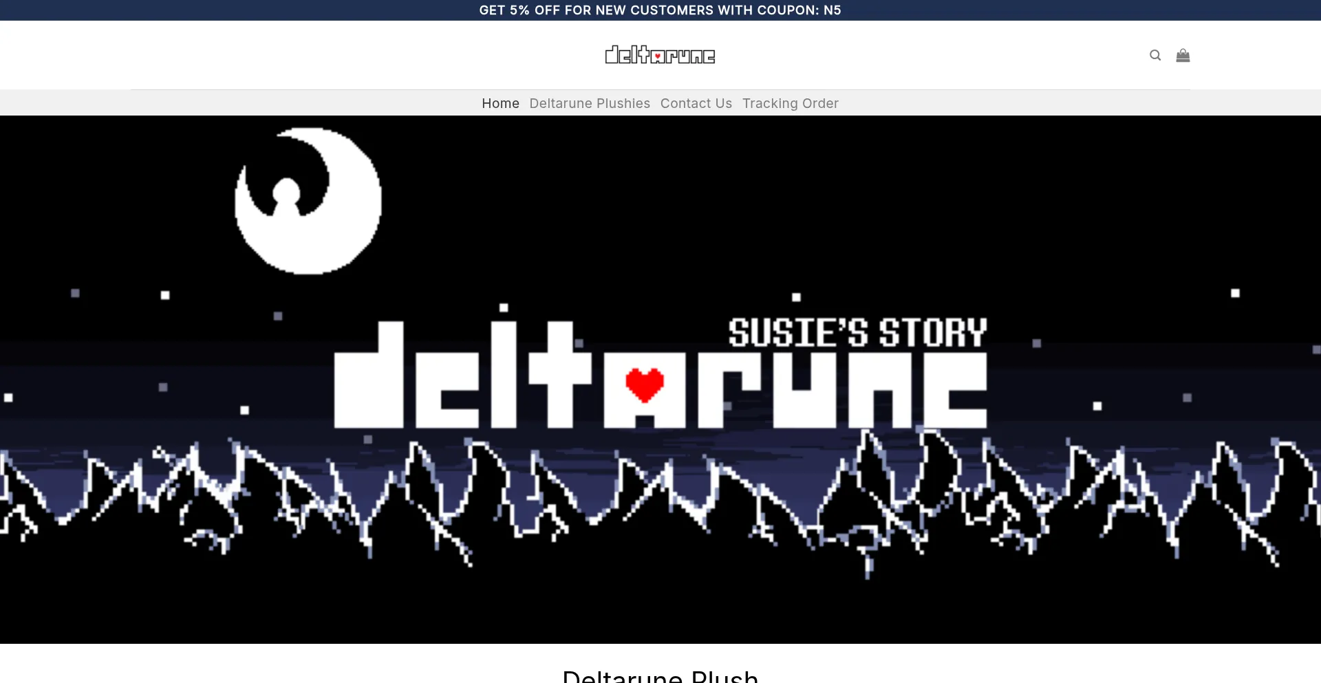 Website screenshot of Deltaruneplush.com