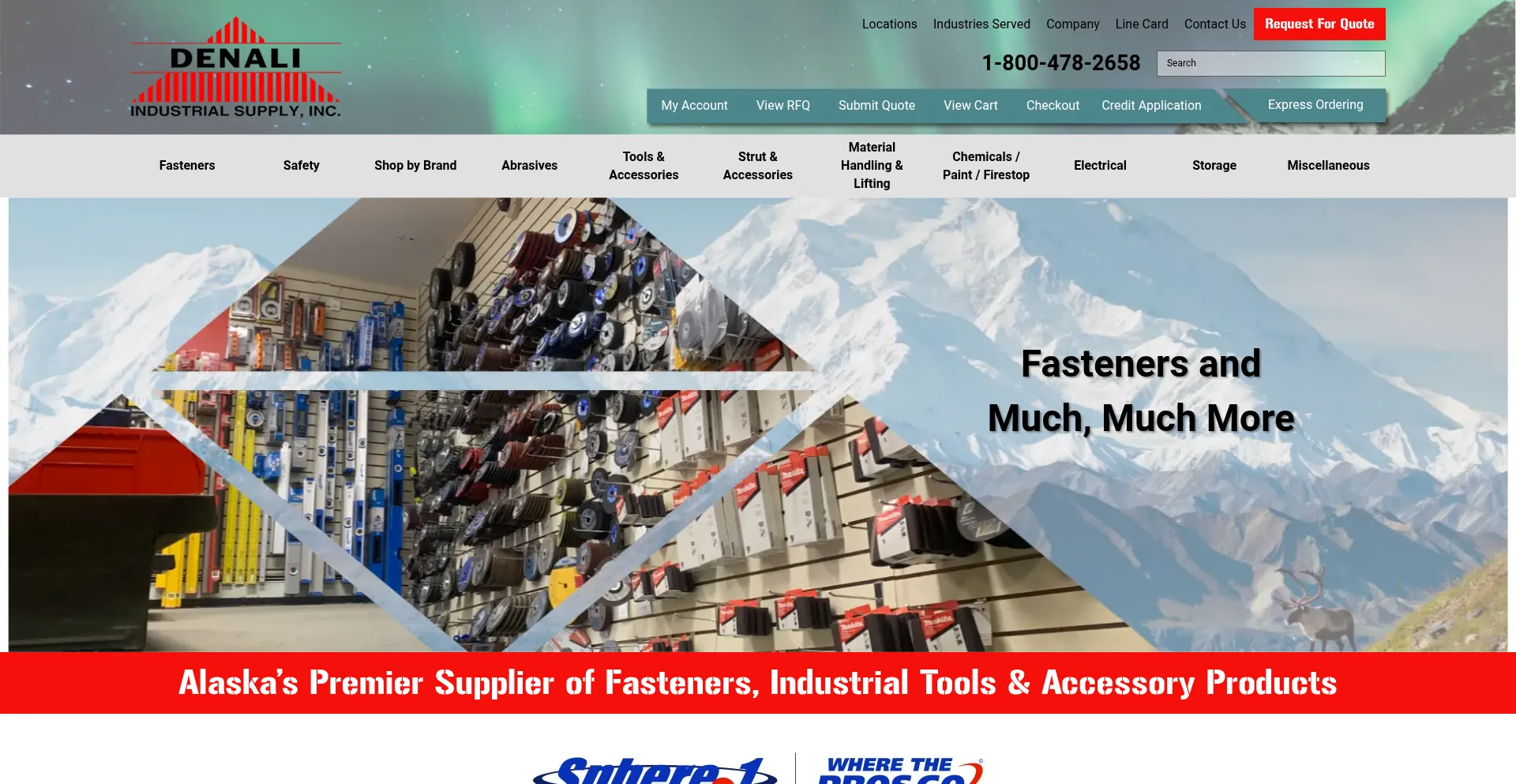 Website screenshot of Denali-industrial.com