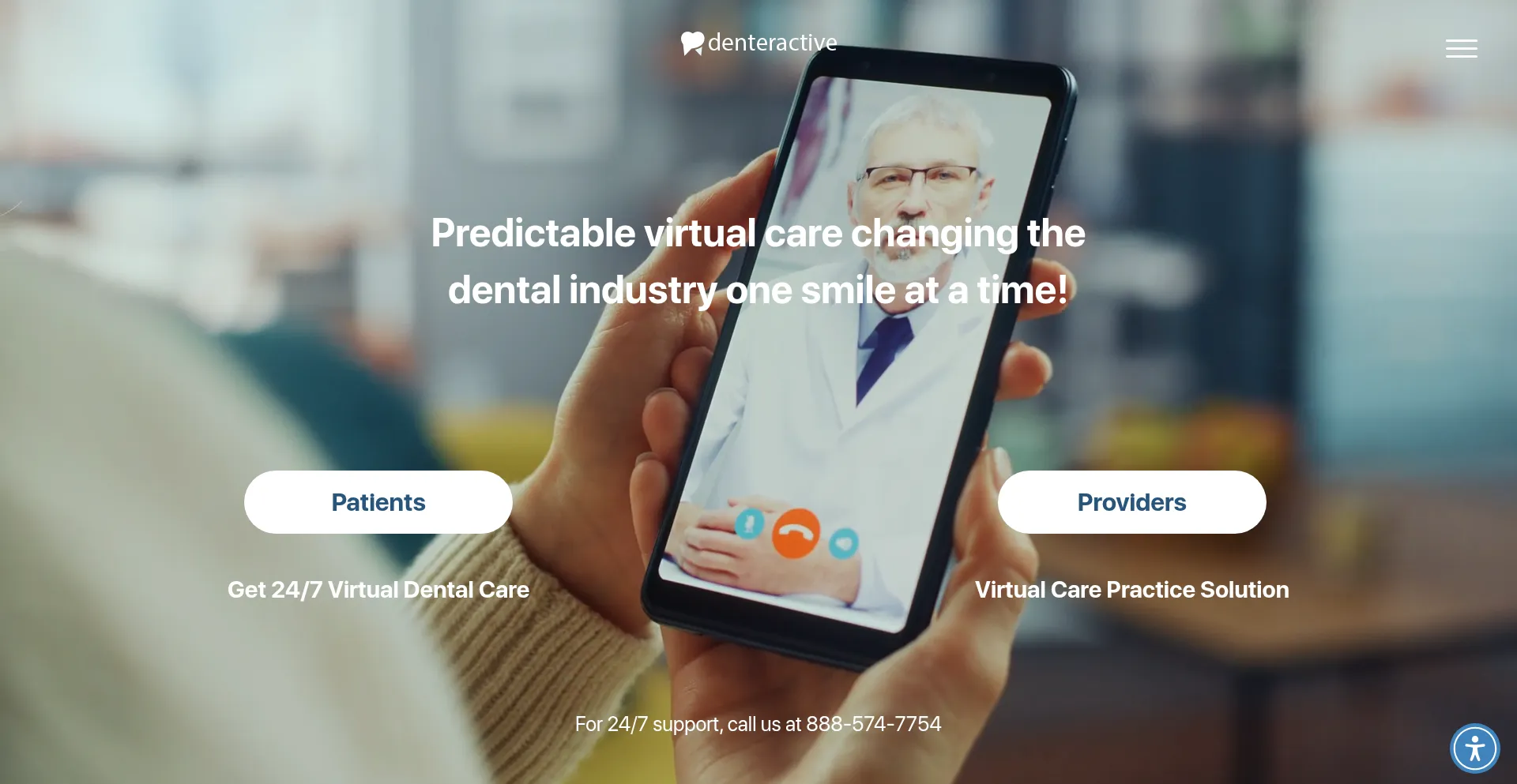 Website screenshot of Denteractive.com