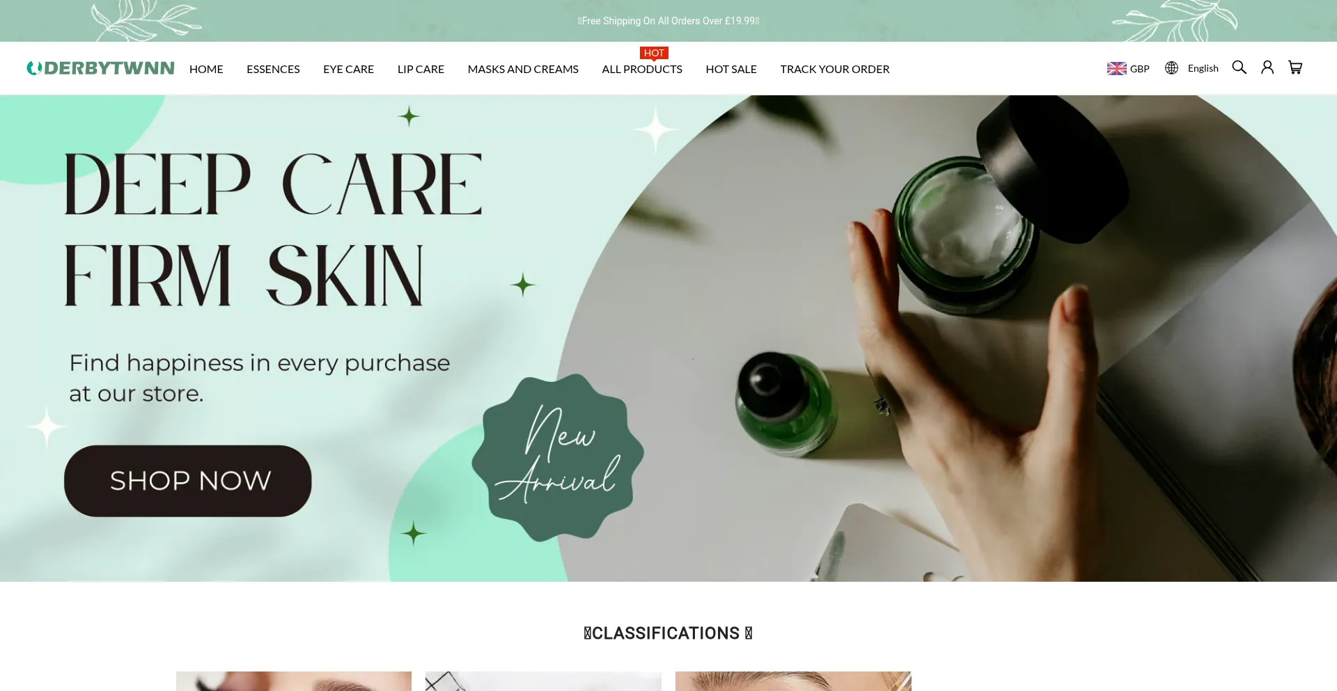 Website screenshot of Derbytwnn.co.uk