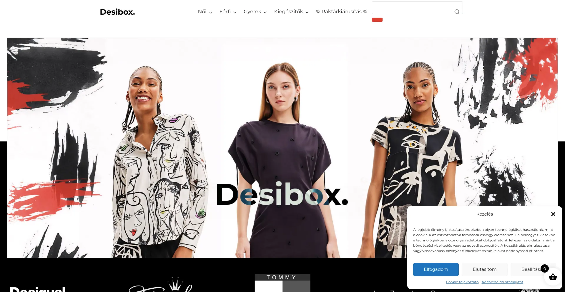 Website screenshot of Desibox.hu