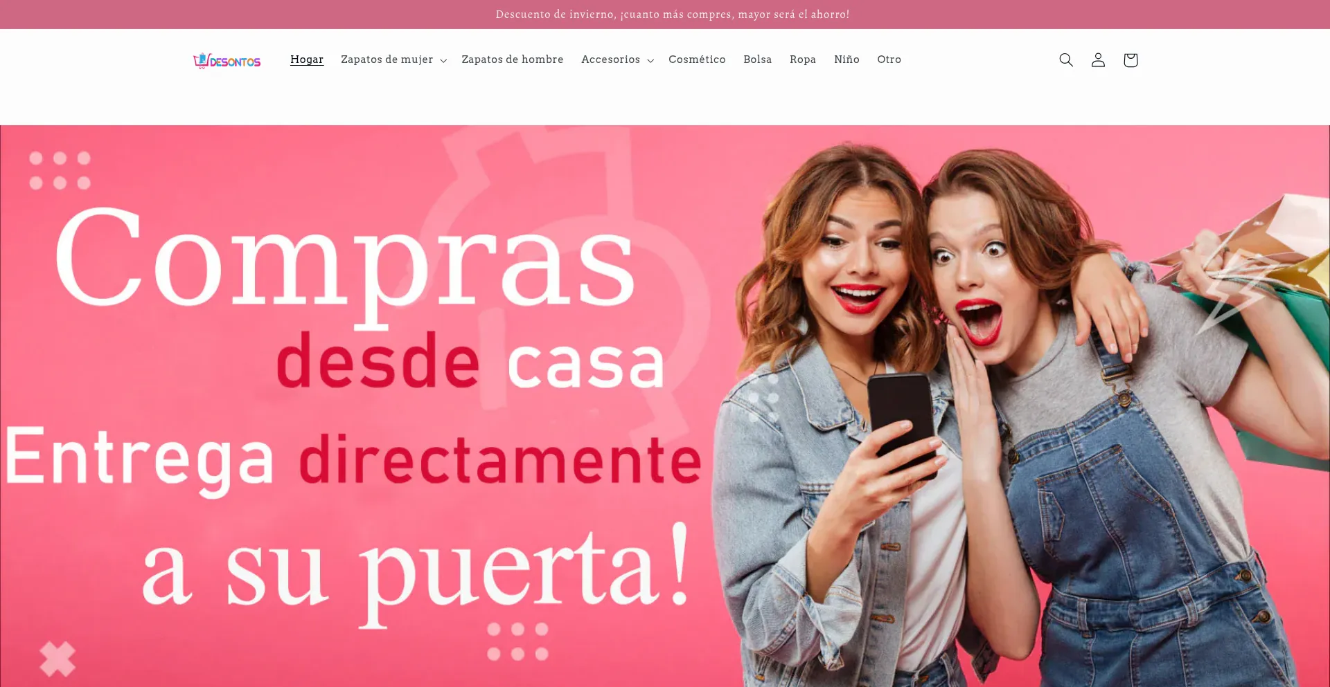 Website screenshot of Desontos.com