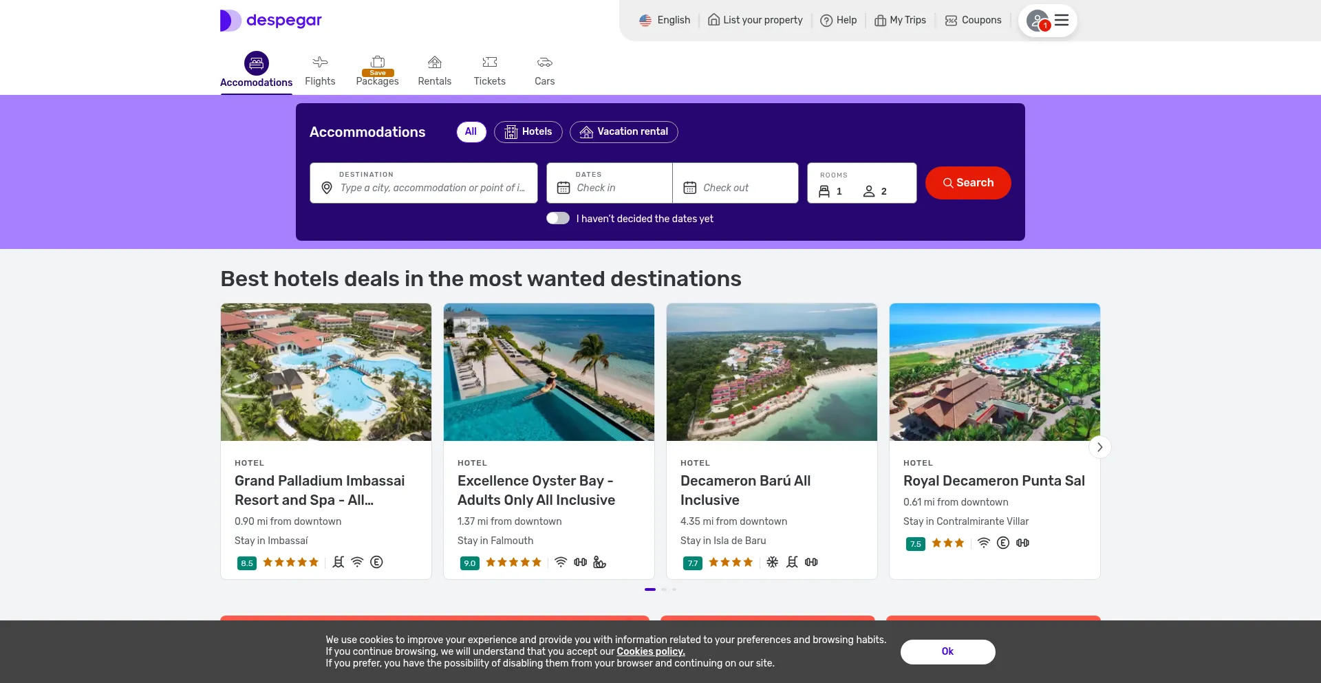 Despegar.com Screenshot