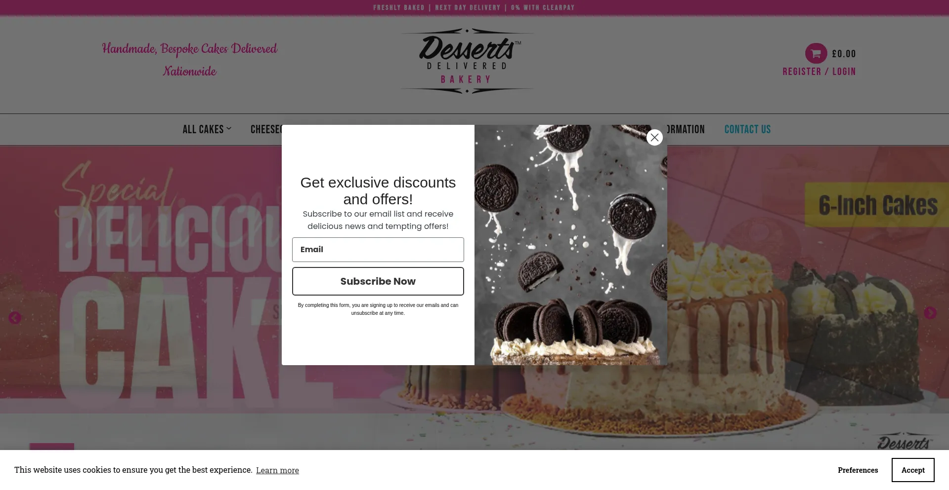 ¿És Seguro y Confiable Dessertsdeliveredbakery.co.uk?