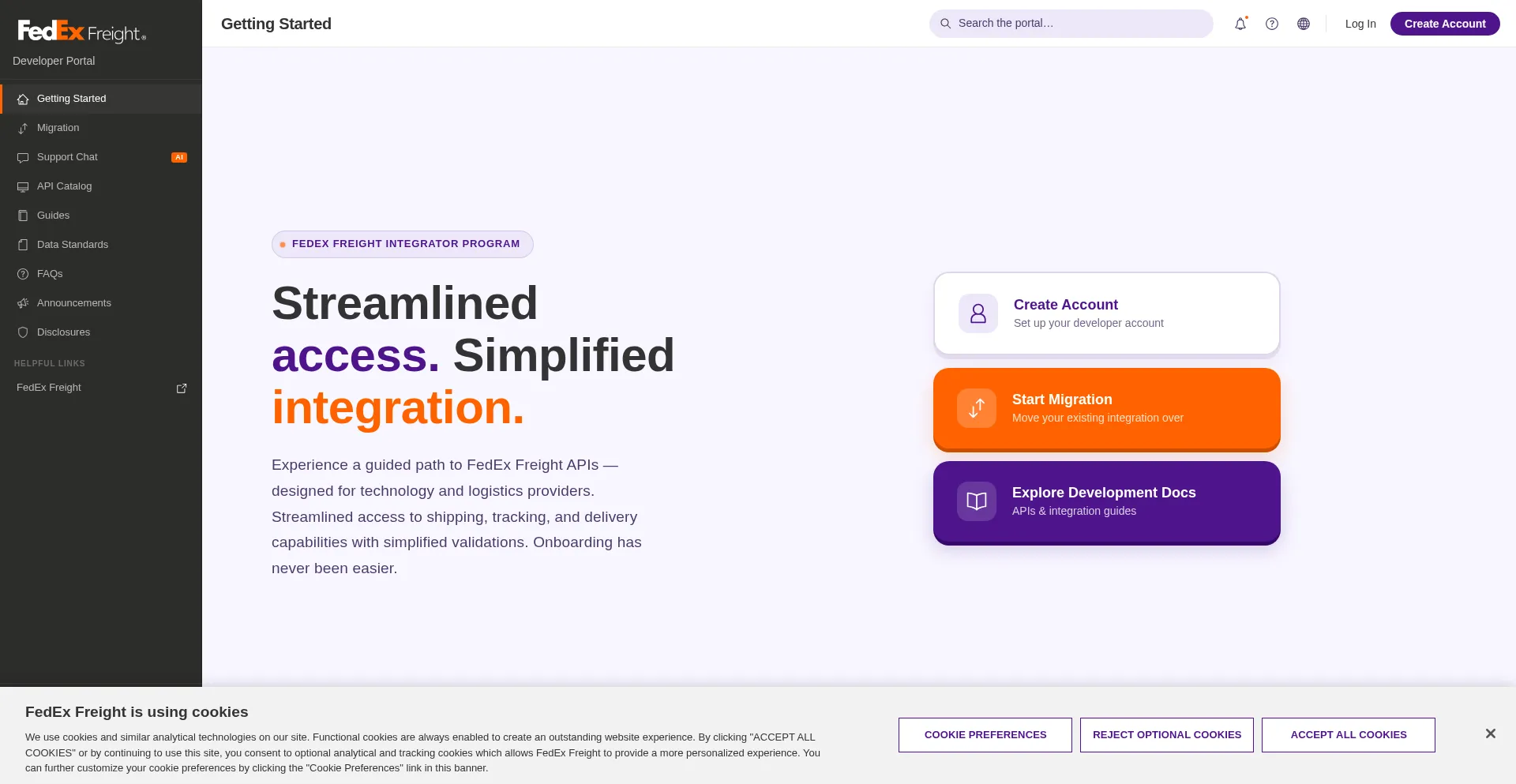 Developer.fedexfreight.com