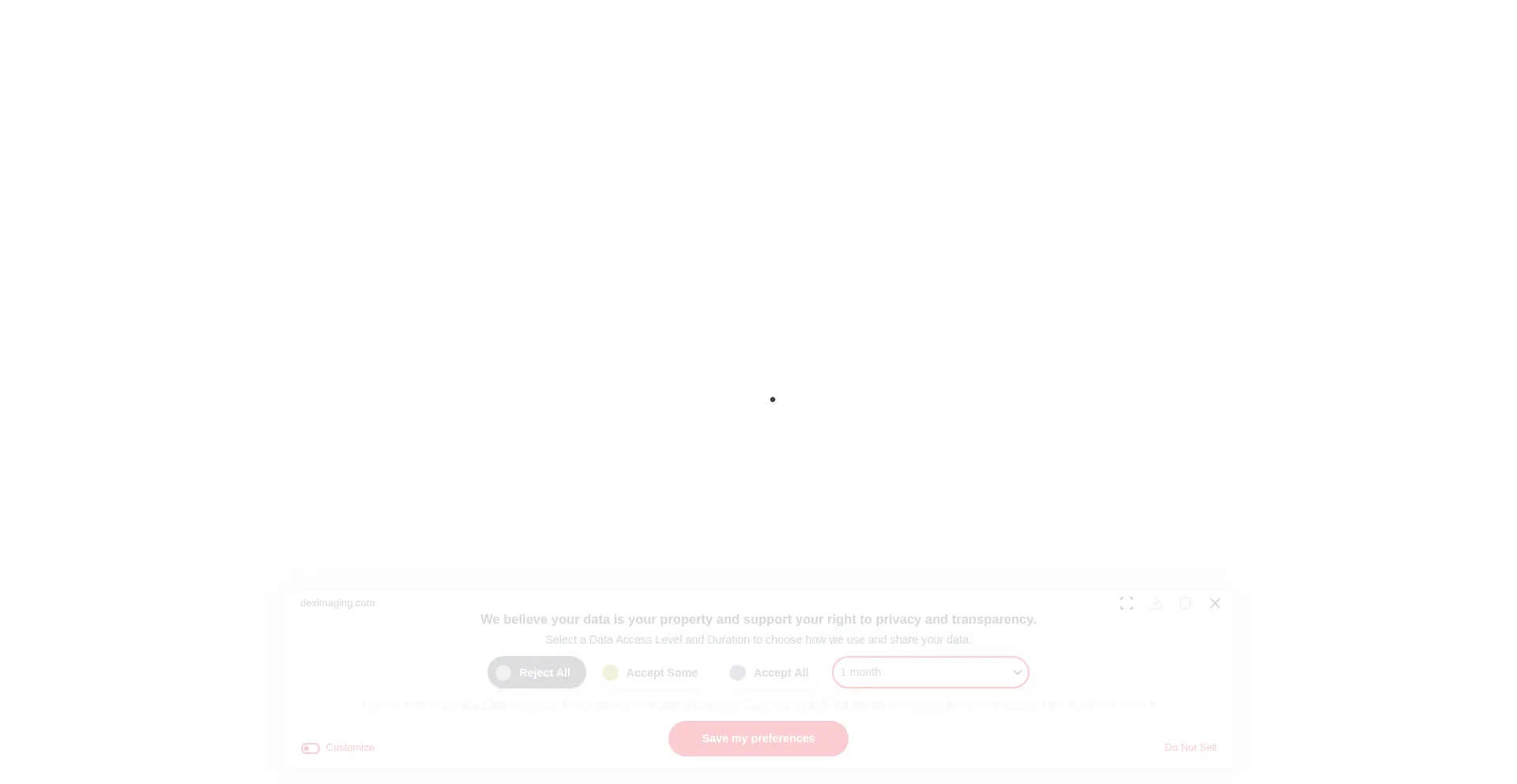 Website screenshot of Deximaging.com