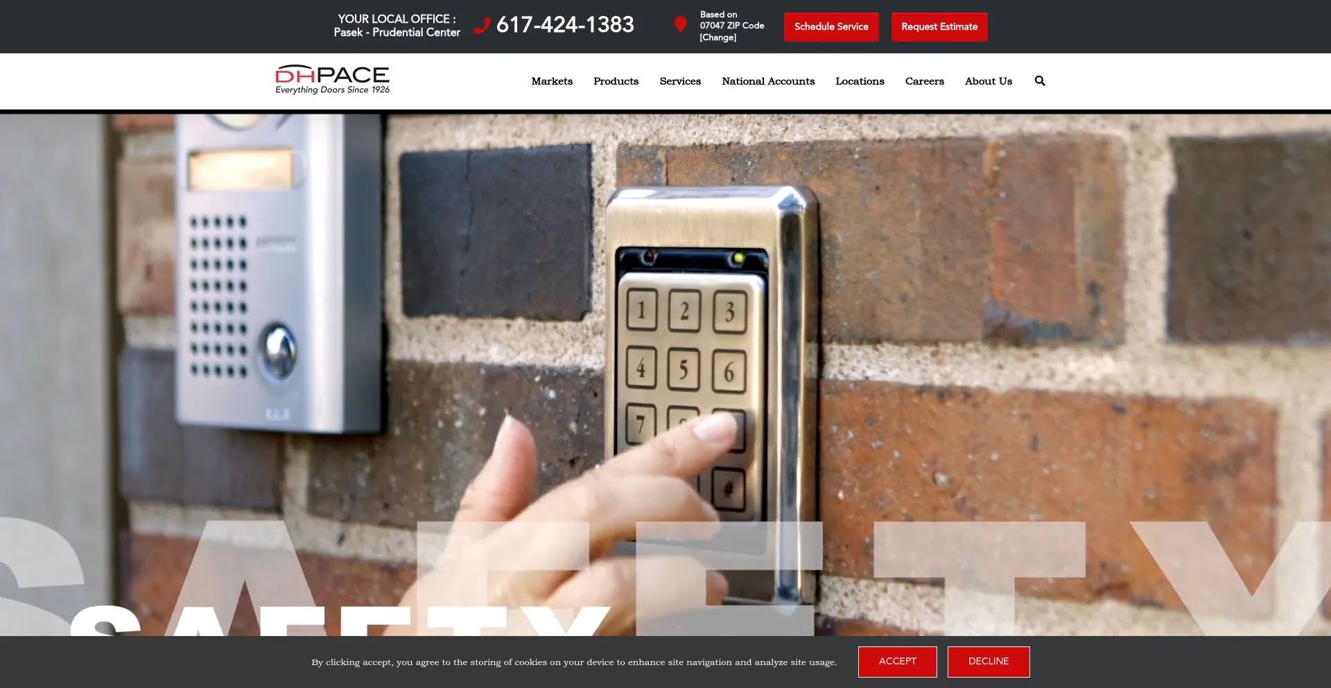 Website screenshot of Dhpace.com